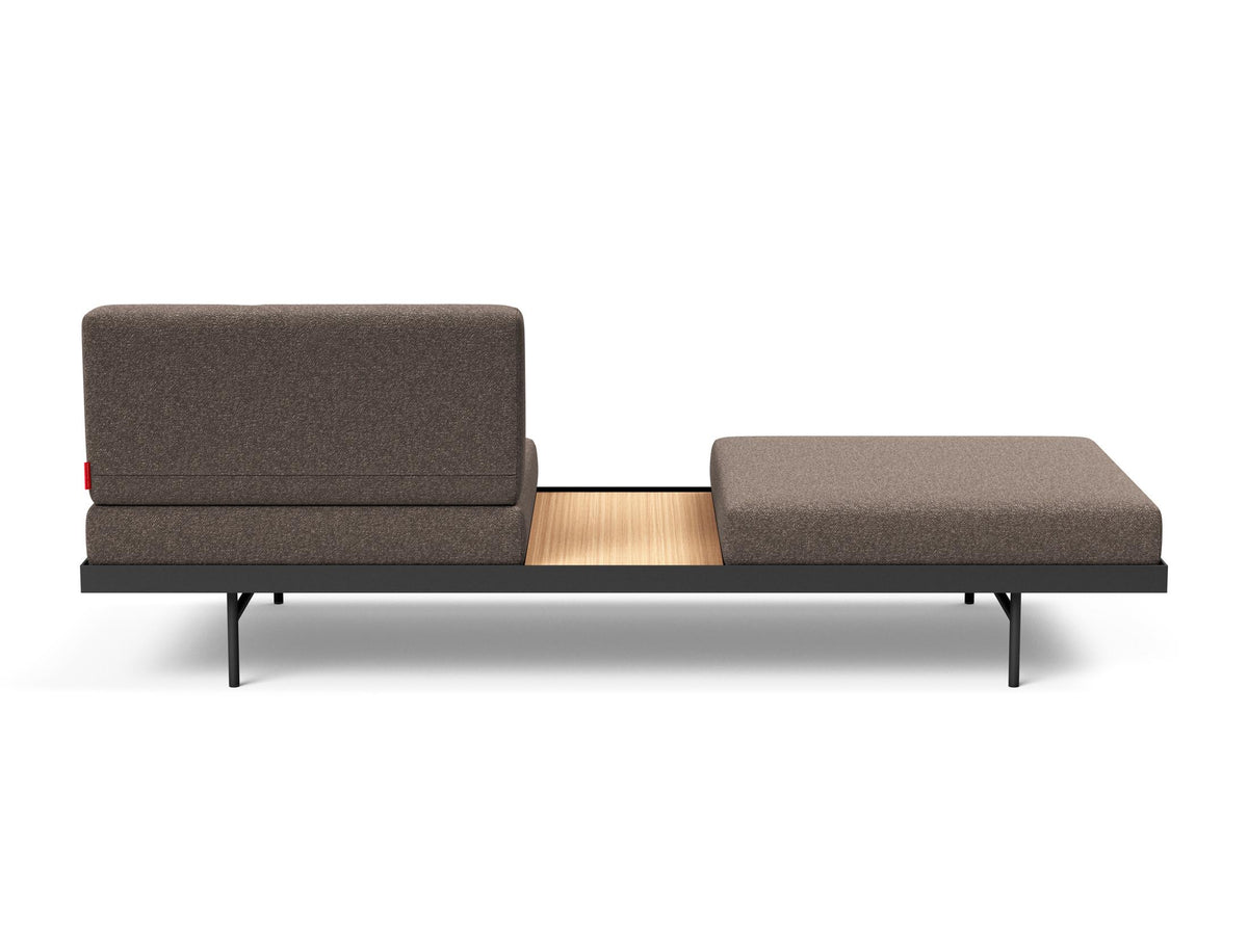 Puri Klappsofa mit Tisch in 530 Bouclé Taupe präsentiert im Onlineshop von KAQTU Design AG. Bettsofa ist von Innovation Living