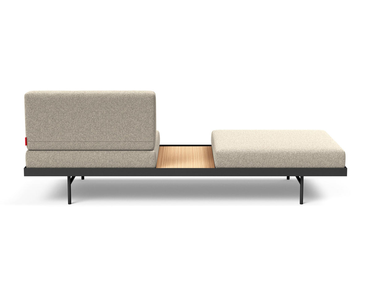 Puri Klappsofa mit Tisch in 539 Bouclé Beige präsentiert im Onlineshop von KAQTU Design AG. Bettsofa ist von Innovation Living