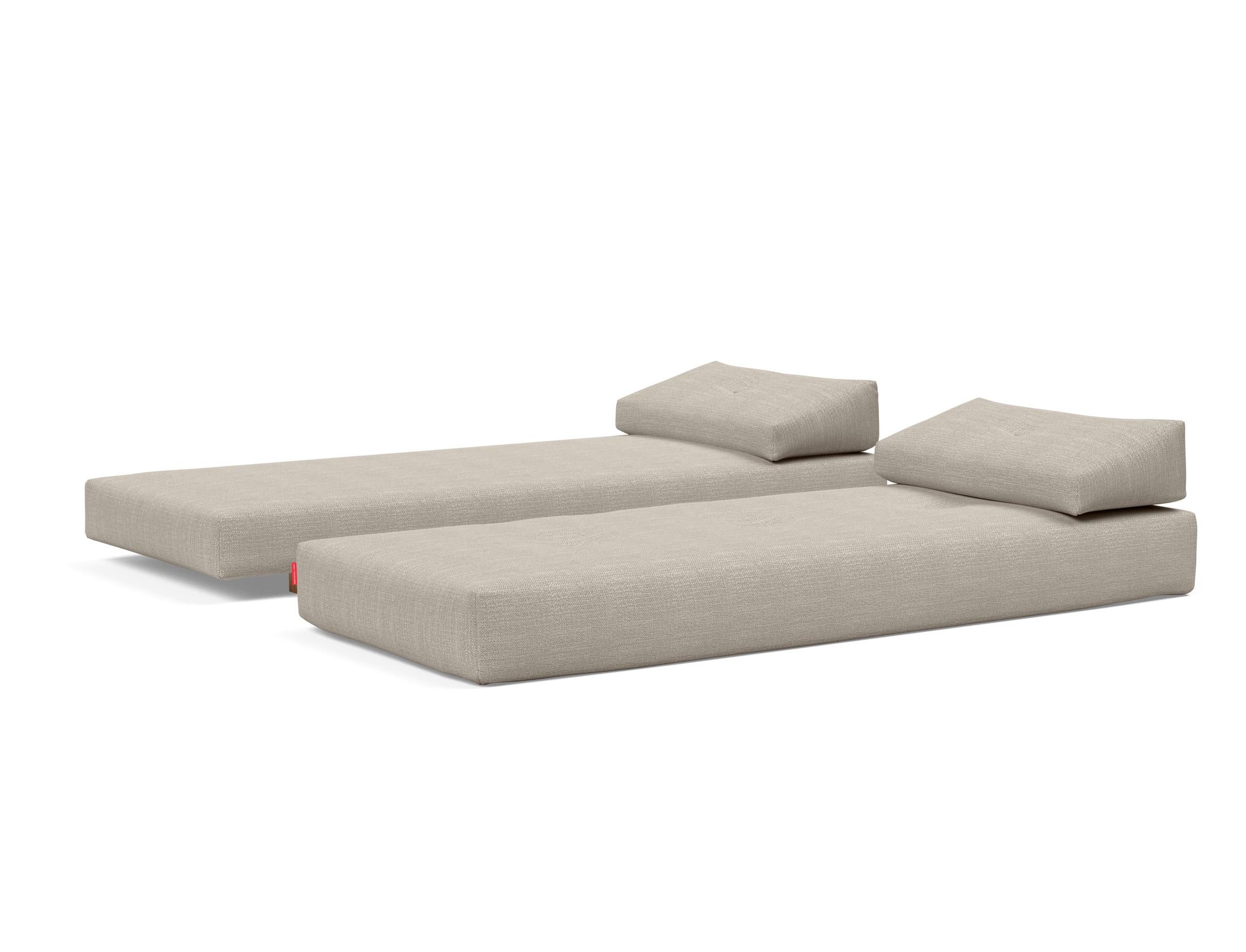 Erleben Sie das vielseitige Sigmund Bettsofa von Innovation Living – stilvoll, komfortabel und perfekt für flexible Wohnlösungen.