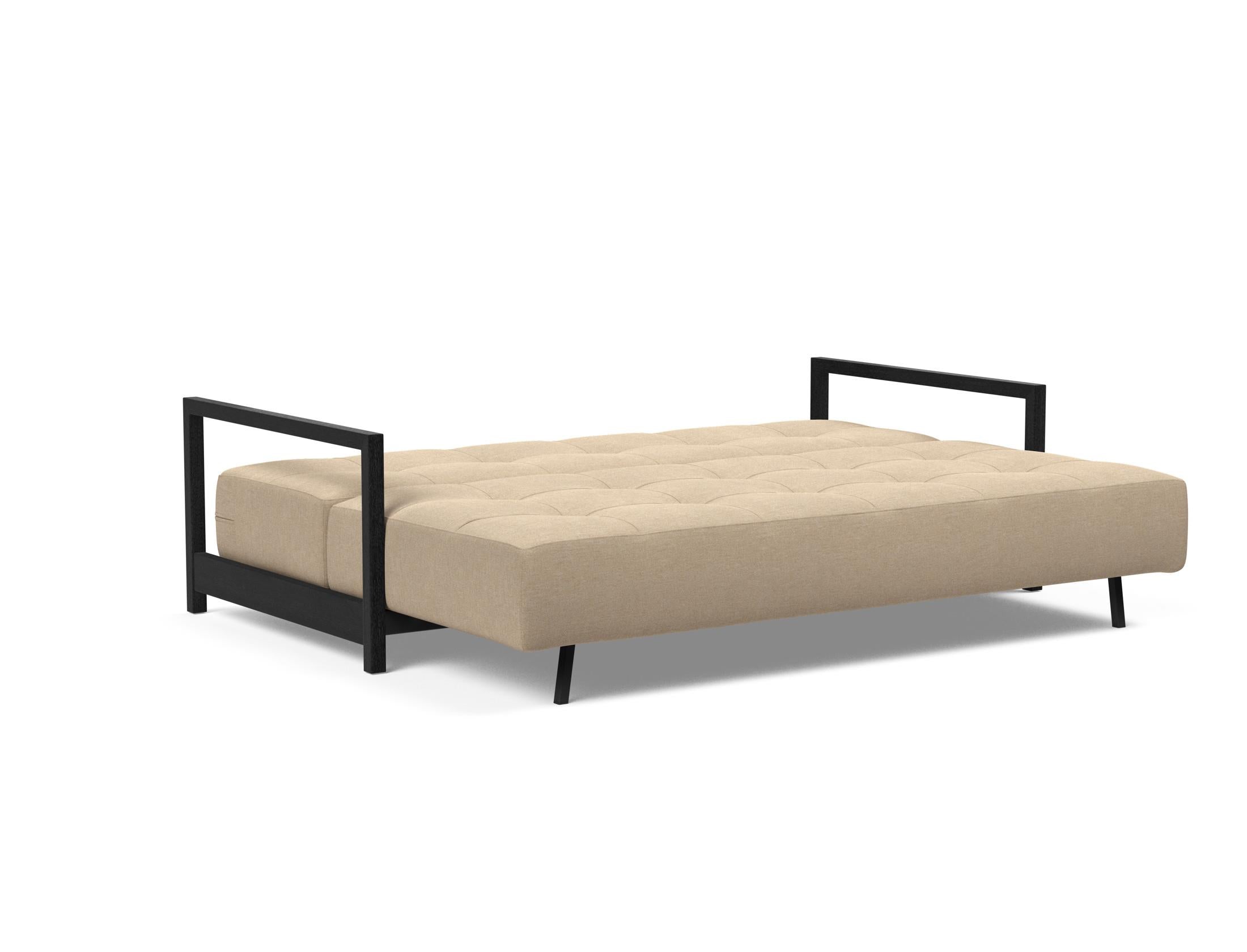 Entdecken Sie das Bifrost Bettsofa 150 von Innovation Living: stilvolles Design, hochwertige Matratze, ideal für kleine Wohnungen und Gästezimmer.