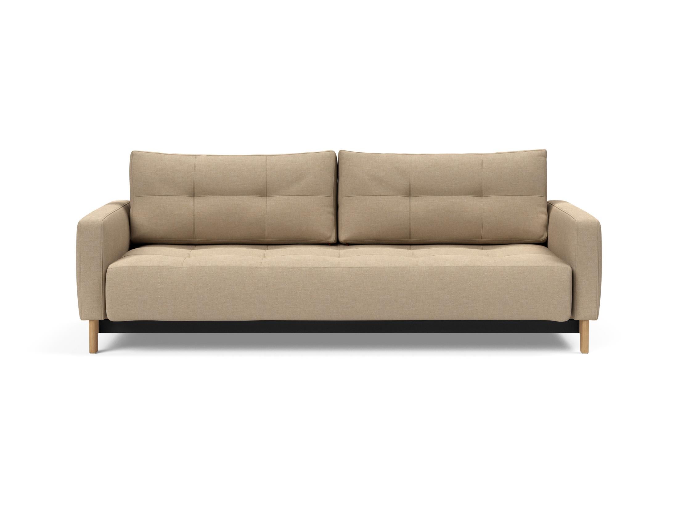 Erleben Sie das Pyxis D.E.L. Schlafsofa von Innovation Living – ein elegantes, platzsparendes Möbelstück, perfekt für Gäste und moderne Wohnräume.