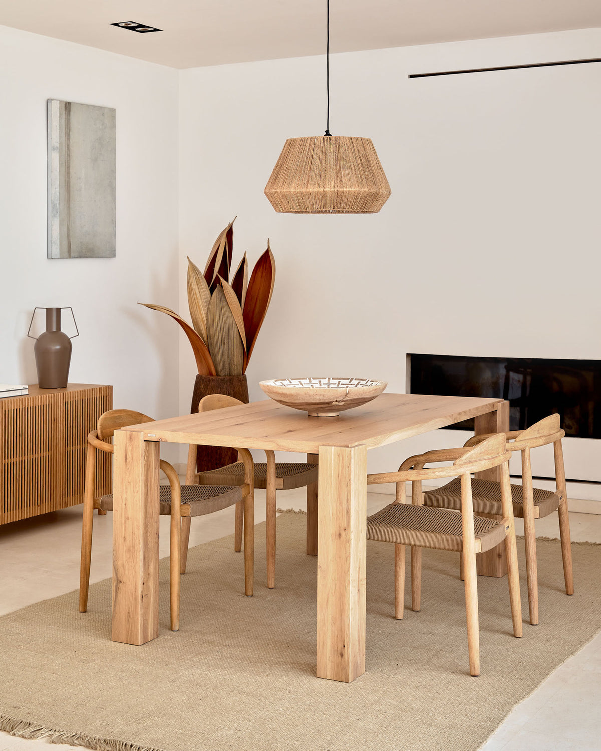 Deyanira Tisch mit Eichenfurnier und massiven Eichenbeinen 160 x 90 cm in Natur präsentiert im Onlineshop von KAQTU Design AG. Esstisch ist von Kave Home