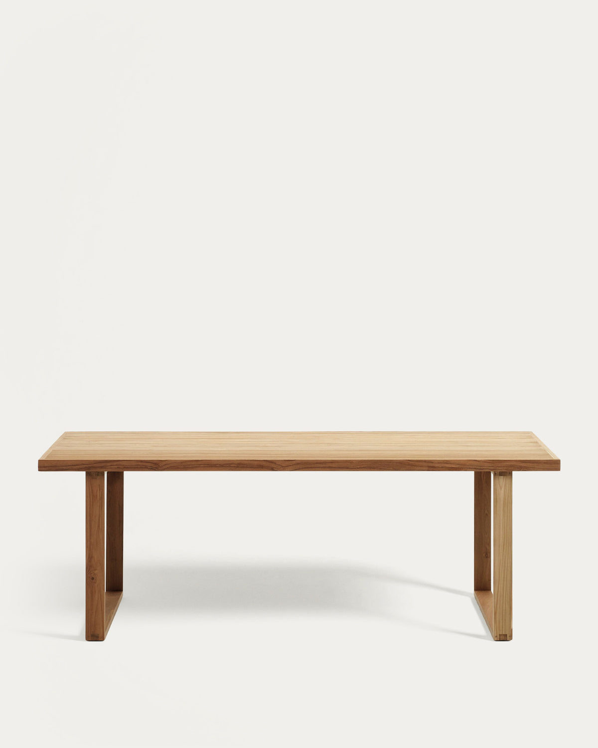 Canadell 100% Outdoor-Tisch aus recyceltem massivem Teakholz 220 x 100 cm von Kave Home