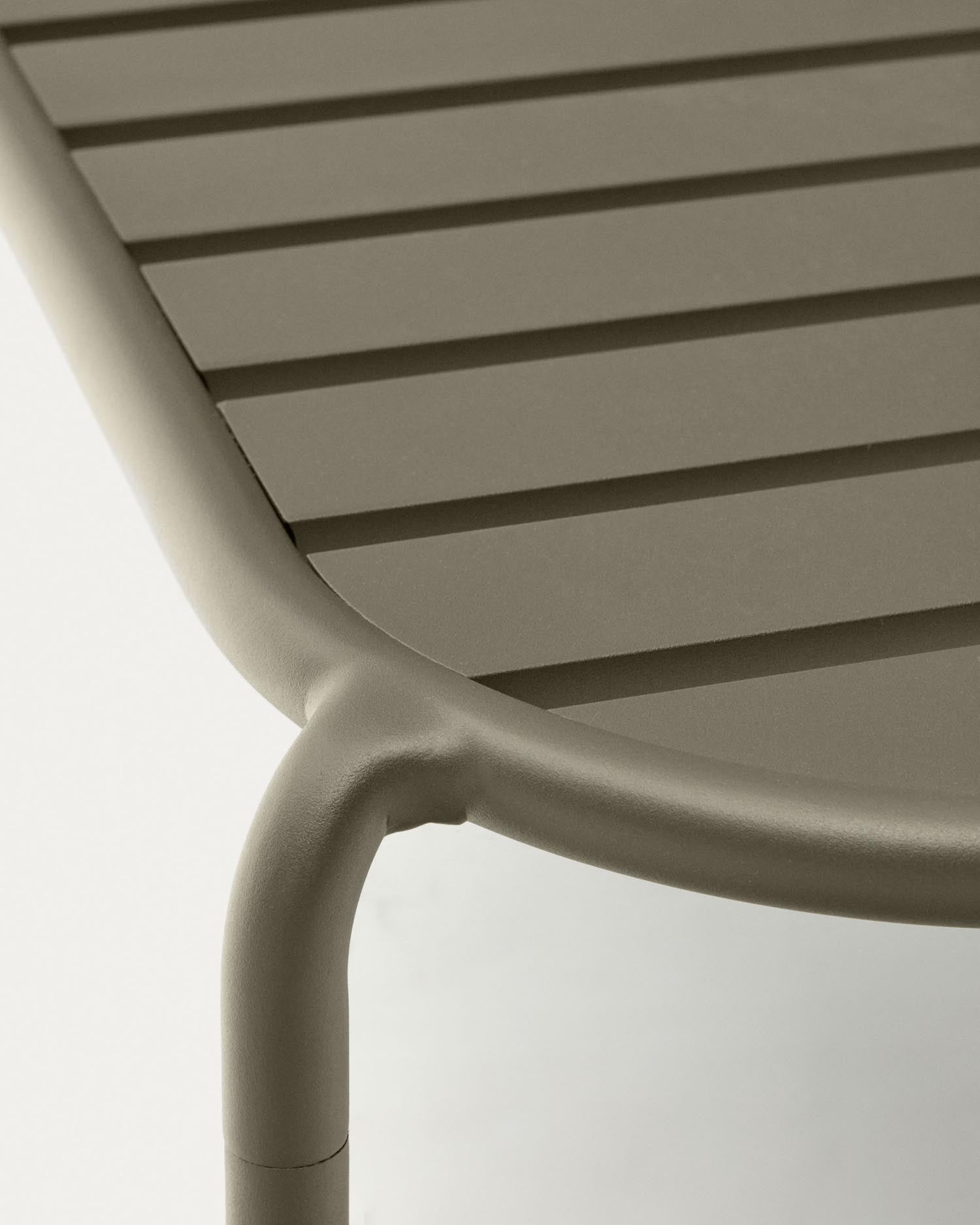 Eleganter Gartencouchtisch Joncols aus robustem Aluminium in frischem Grün, Ø 110 cm, ideal für stilvolle Akzente im Freien.