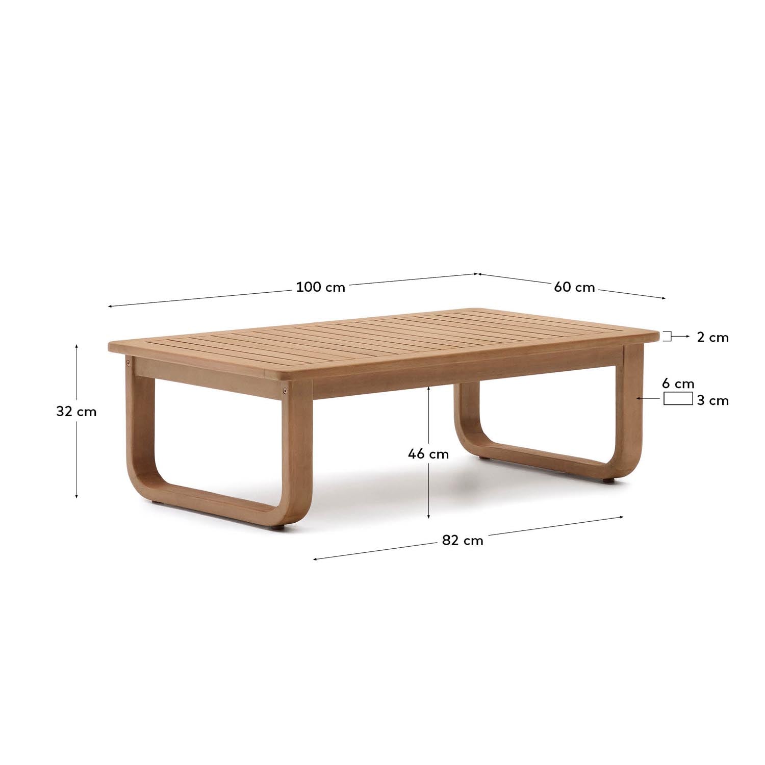 Entdecke den Sacaleta Couchtisch aus massivem Eukalyptusholz – perfekt für deinen Garten! Stilvoll, robust und FSC-zertifiziert.