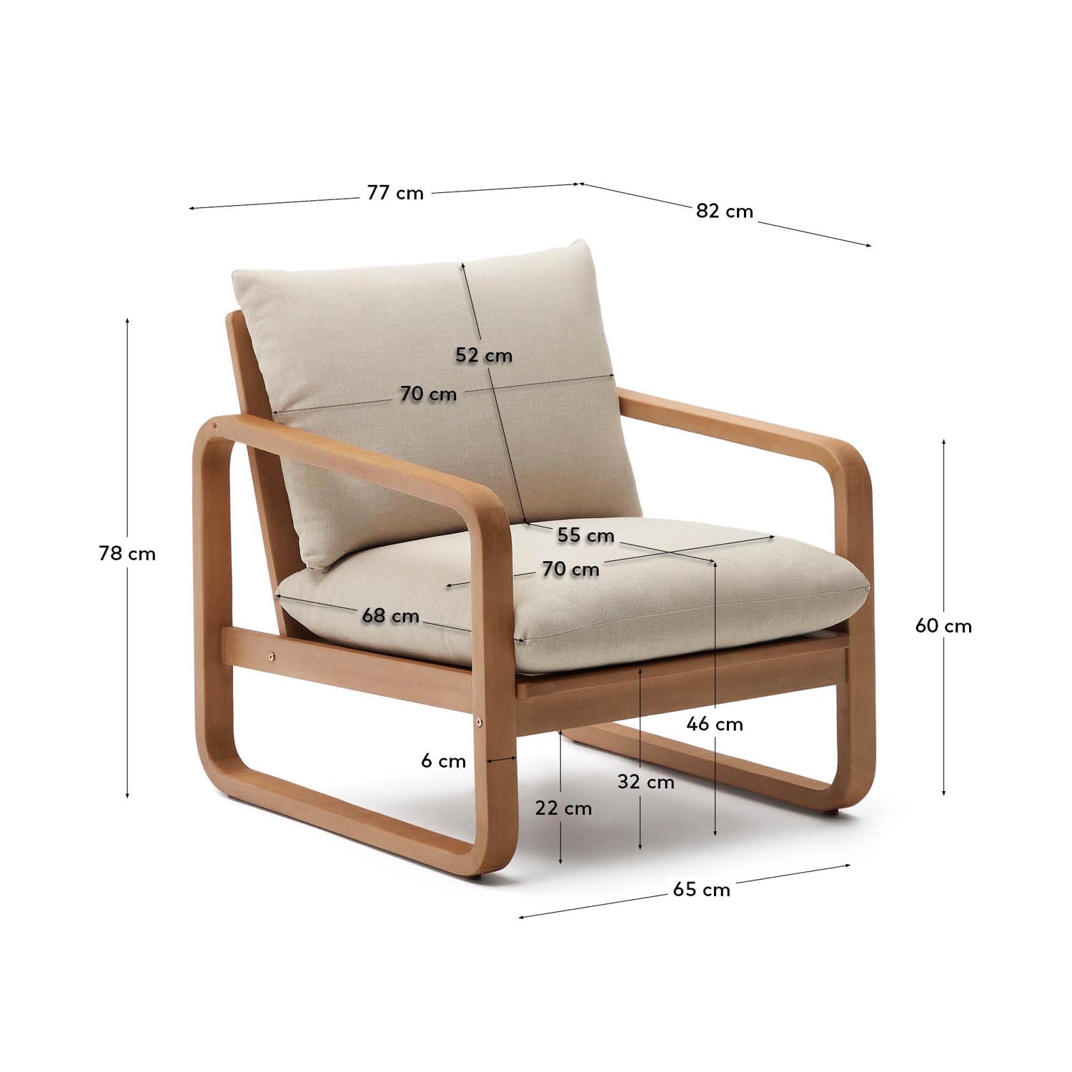 Entdecke den Sacaleta Sessel aus massivem Eukalyptusholz, der Stil und Komfort für Deinen Garten vereint. Wetterfest und nachhaltig!