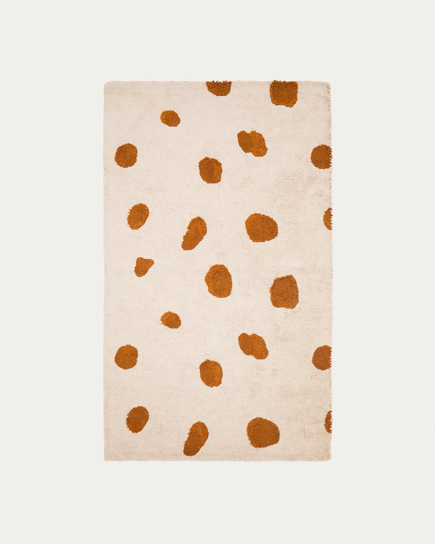 Beigefarbener Baumwollteppich Tandani mit Gepardendesign in Orange, 90 x 150 cm in Mehrfarbig präsentiert im Onlineshop von KAQTU Design AG. Teppich ist von Kave Home