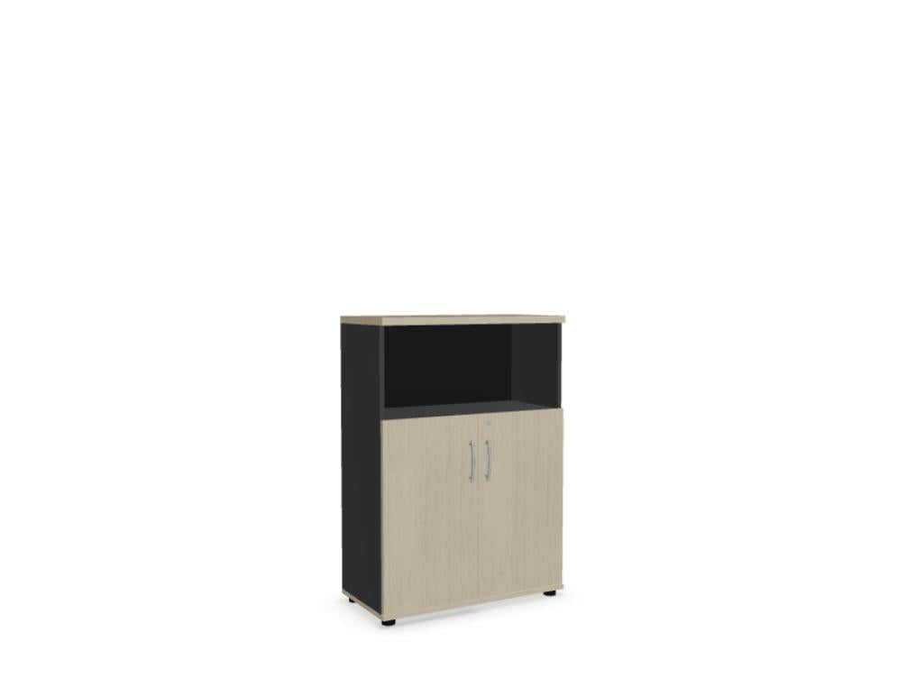 Basic K3404 - Halbregal in Schwarz präsentiert im Onlineshop von KAQTU Design AG. Standregal ist von Mdd