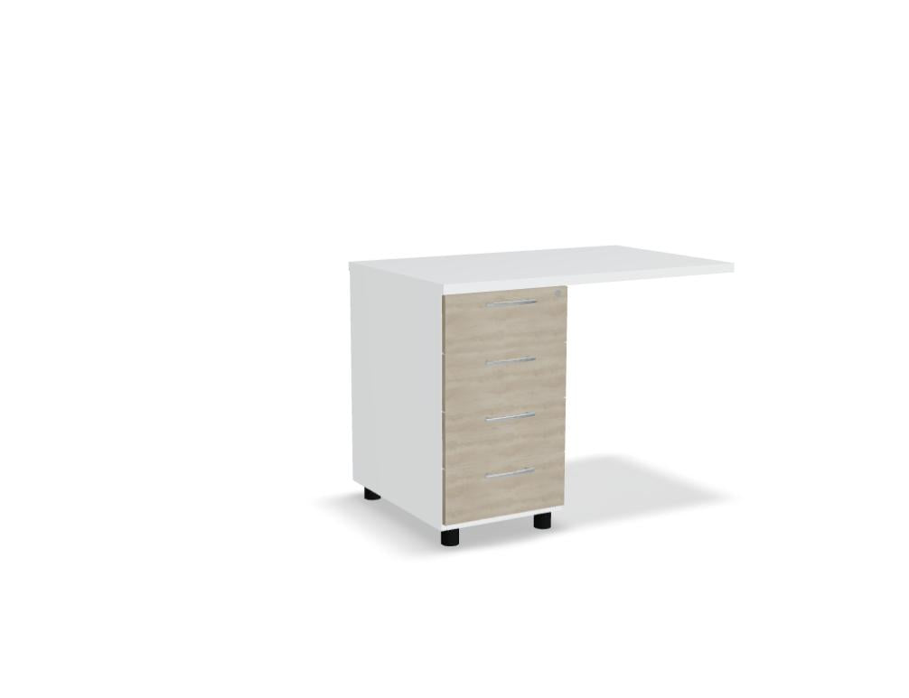 Standard KD1064 - Standcontainer in Weiss Pastell präsentiert im Onlineshop von KAQTU Design AG. Korpus ist von Mdd