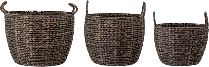 Nael Basket, Braun, Water Hyacinth - KAQTU Design