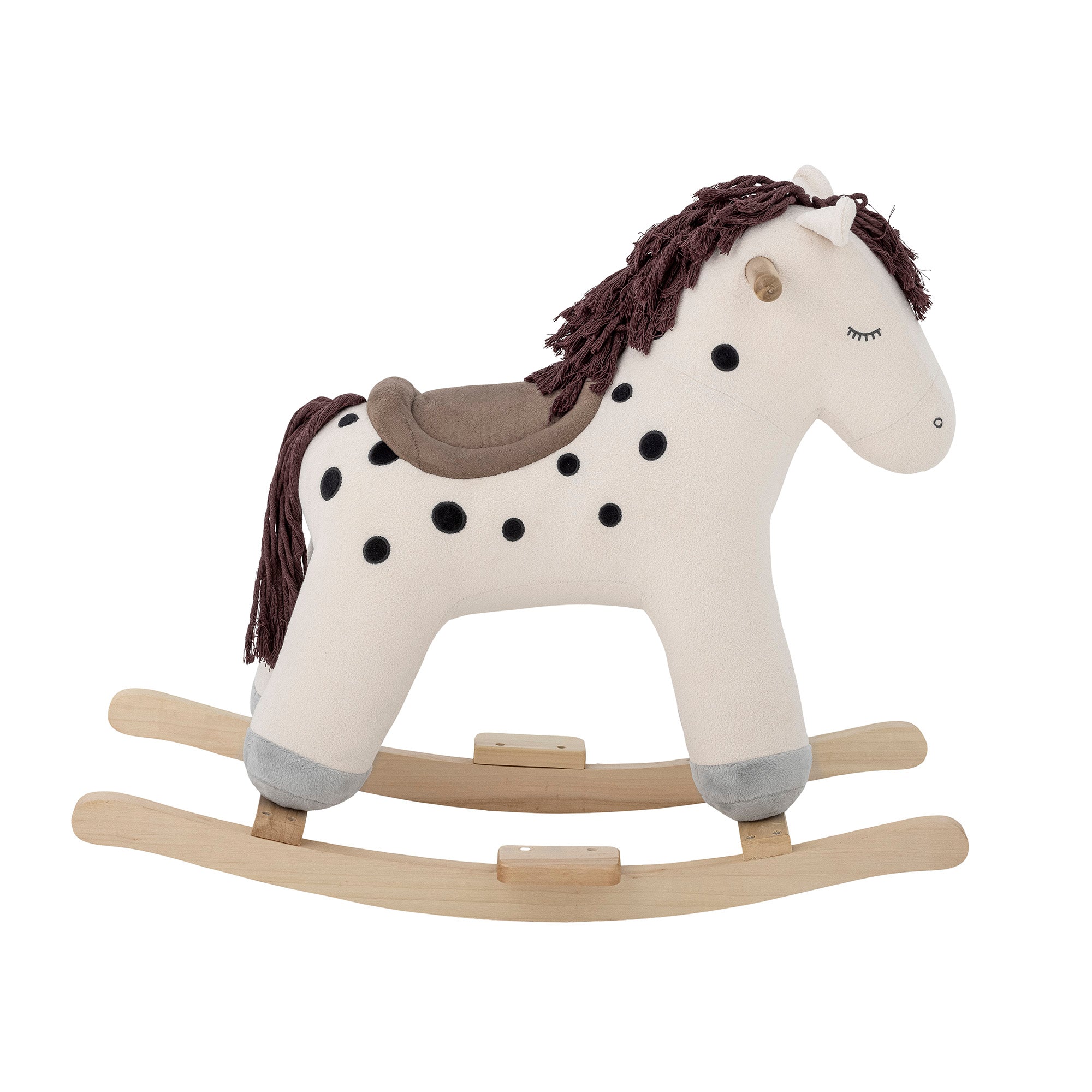 Merlen Rocking Toy, Horse, Weiá, Polyester in White präsentiert im Onlineshop von KAQTU Design AG. Objekte Kids ist von Bloomingville