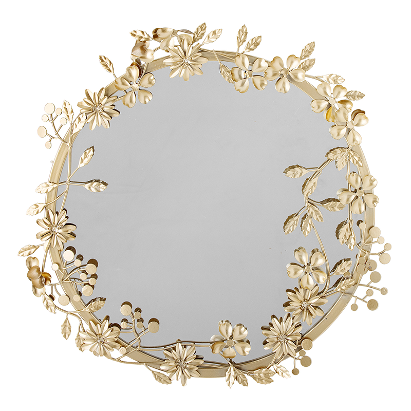 Jenne Wand-Spiegel, Brass, Metall in Brass präsentiert im Onlineshop von KAQTU Design AG. Spiegel ist von Bloomingville