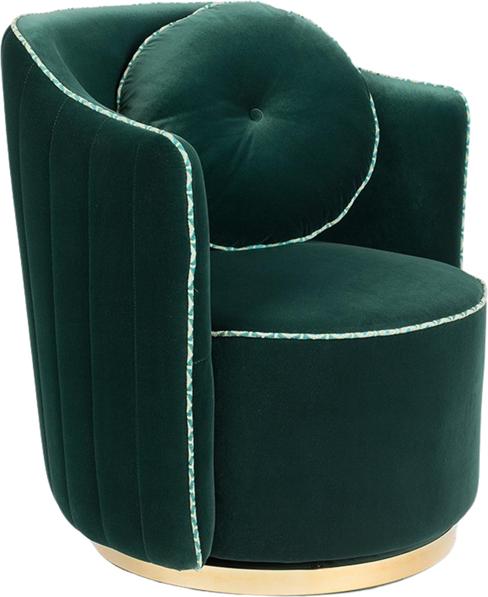 Der SASSY GRANNY Loungesessel von Bold Monkey in Dunkelgrün ist ein stilvolles Möbelstück, das Retro-Design und hohen Sitzkomfort vereint.