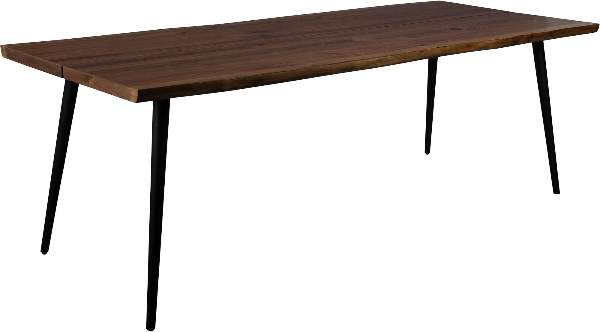 Entdecken Sie den ALAGON Esstisch von Dutchbone: Einzigartiges Design aus massivem Mangoholz und stabilen Metallbeinen für gesellige Abende.