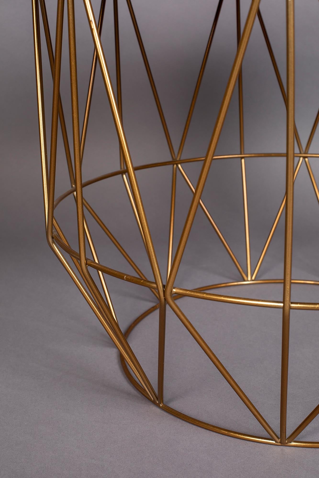 Luxuriöser Dutchbone Beistelltisch Boss mit einzigartiger Marmoroptik.