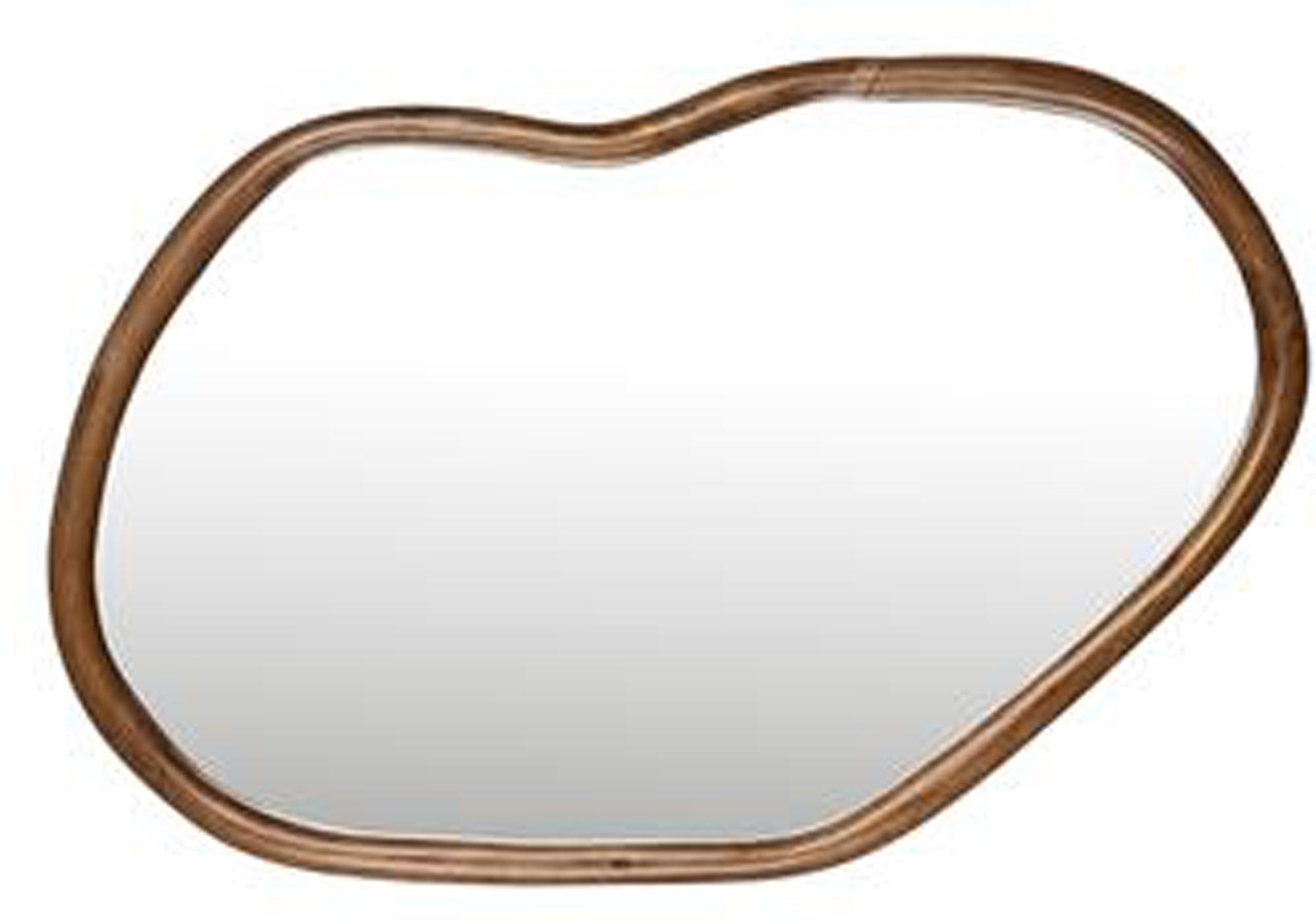 Eleganter Spiegel Ashley von Dutchbone, umrahmt von hochwertigem Mangoholz – ein zeitloses Design-Highlight für jedes Zuhause.