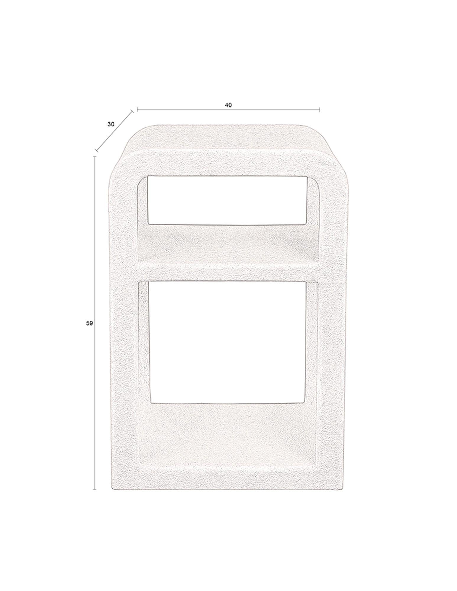 Stilvoller Beistelltisch Bed Veda von Dutchbone: Hochwertiger Marmor, vielseitig einsetzbar, ideal für moderne Wohnräume.