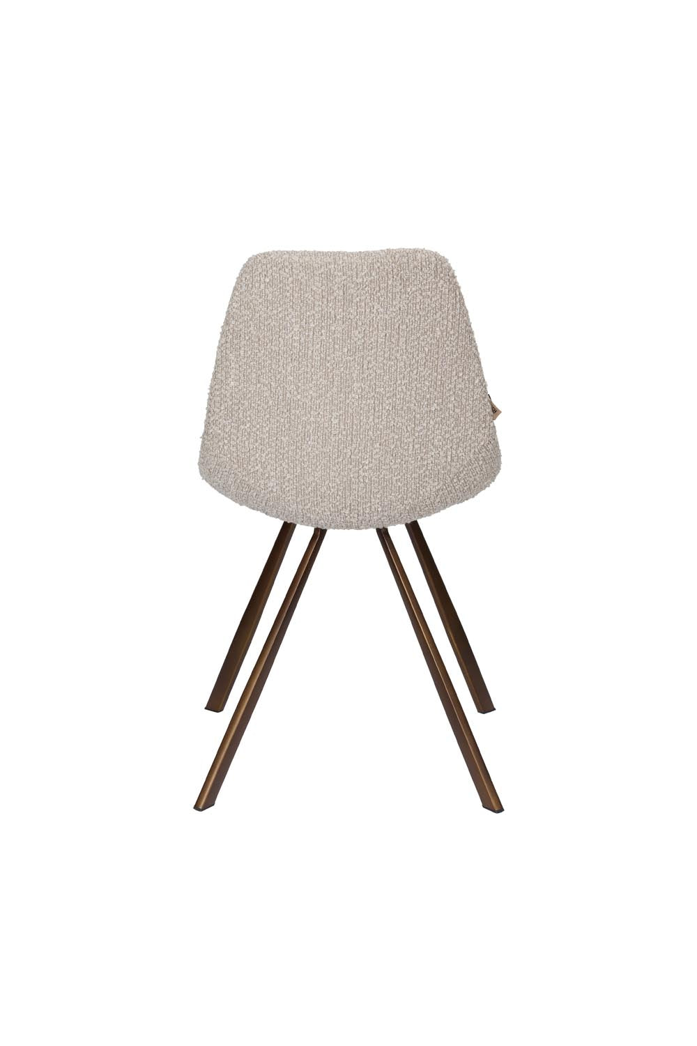 Dutchbone Franky: Bouclé-Stuhl für elegantes, modernes Interieur.