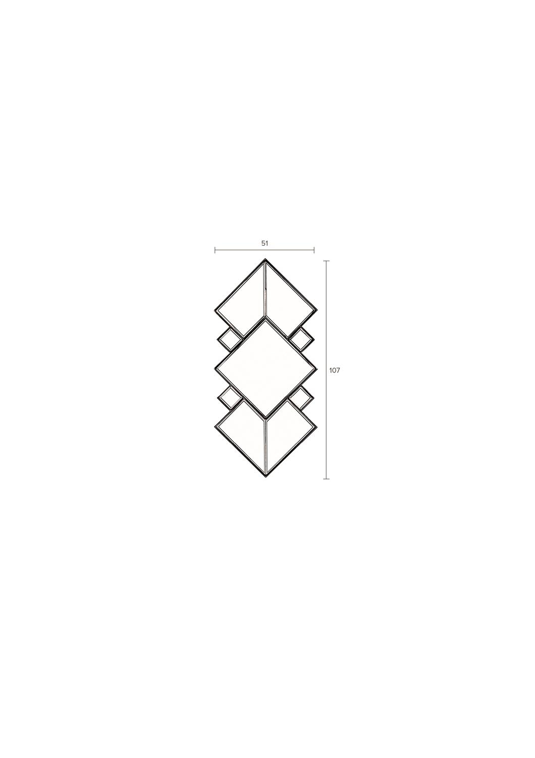 Miyu Spiegel: Zeitloses Design mit luxuriösem Goldrahmen.