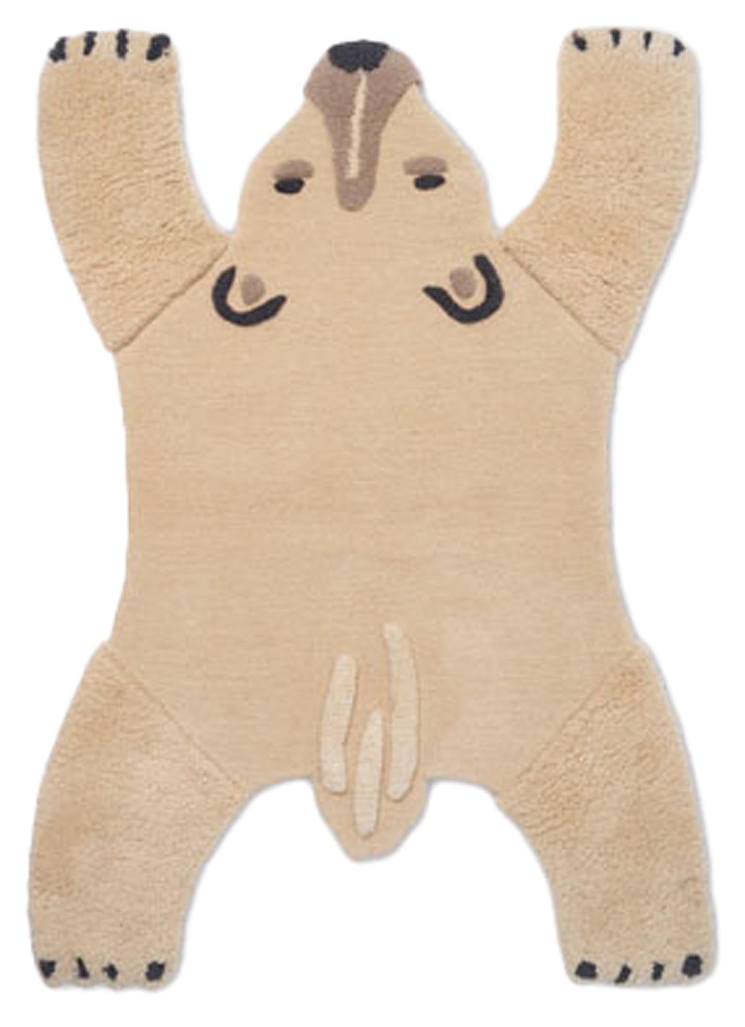 Entdecke den Teppich Eisbär von Ferm Living – ein hochwertiger, pflegeleichter Kinderzimmerteppich aus Wolle und Baumwolle, der Fantasie anregt.