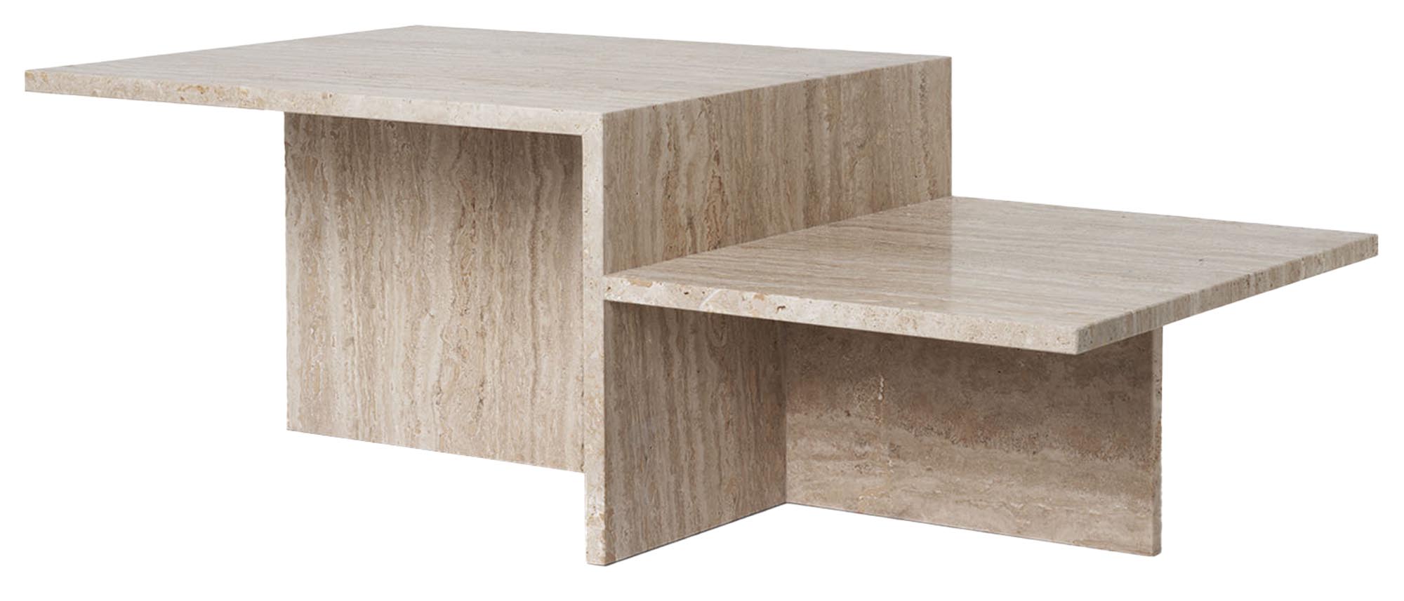 Distinct Couchtisch in Travertin präsentiert im Onlineshop von KAQTU Design AG. Beistelltisch ist von Ferm Living