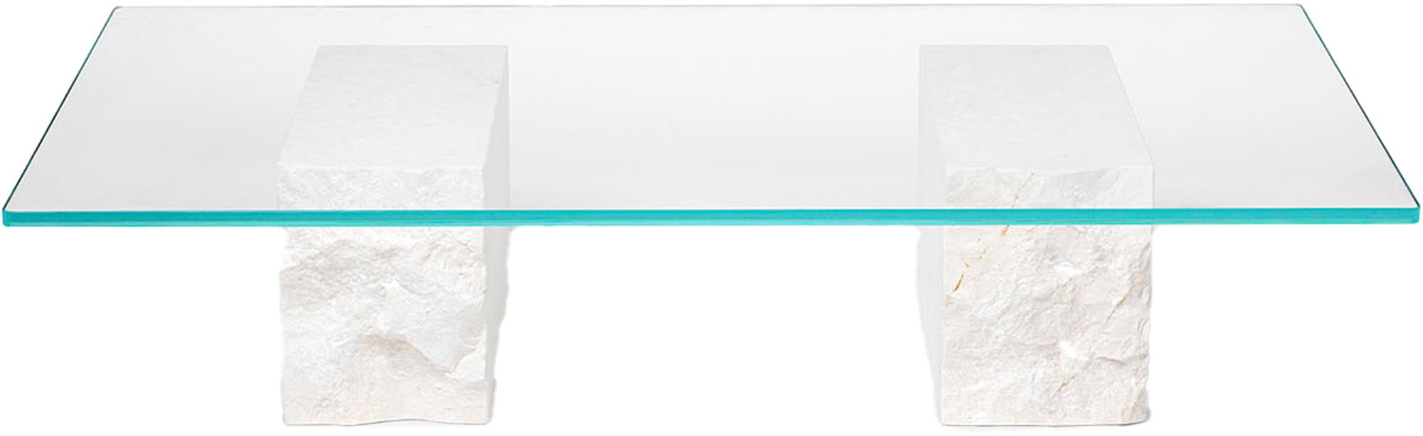 Eleganter Mineral Kaffeetisch von Ferm Living: Marmor & Glas, einzigartig, langlebig, ideal für stilvolle Wohnräume.