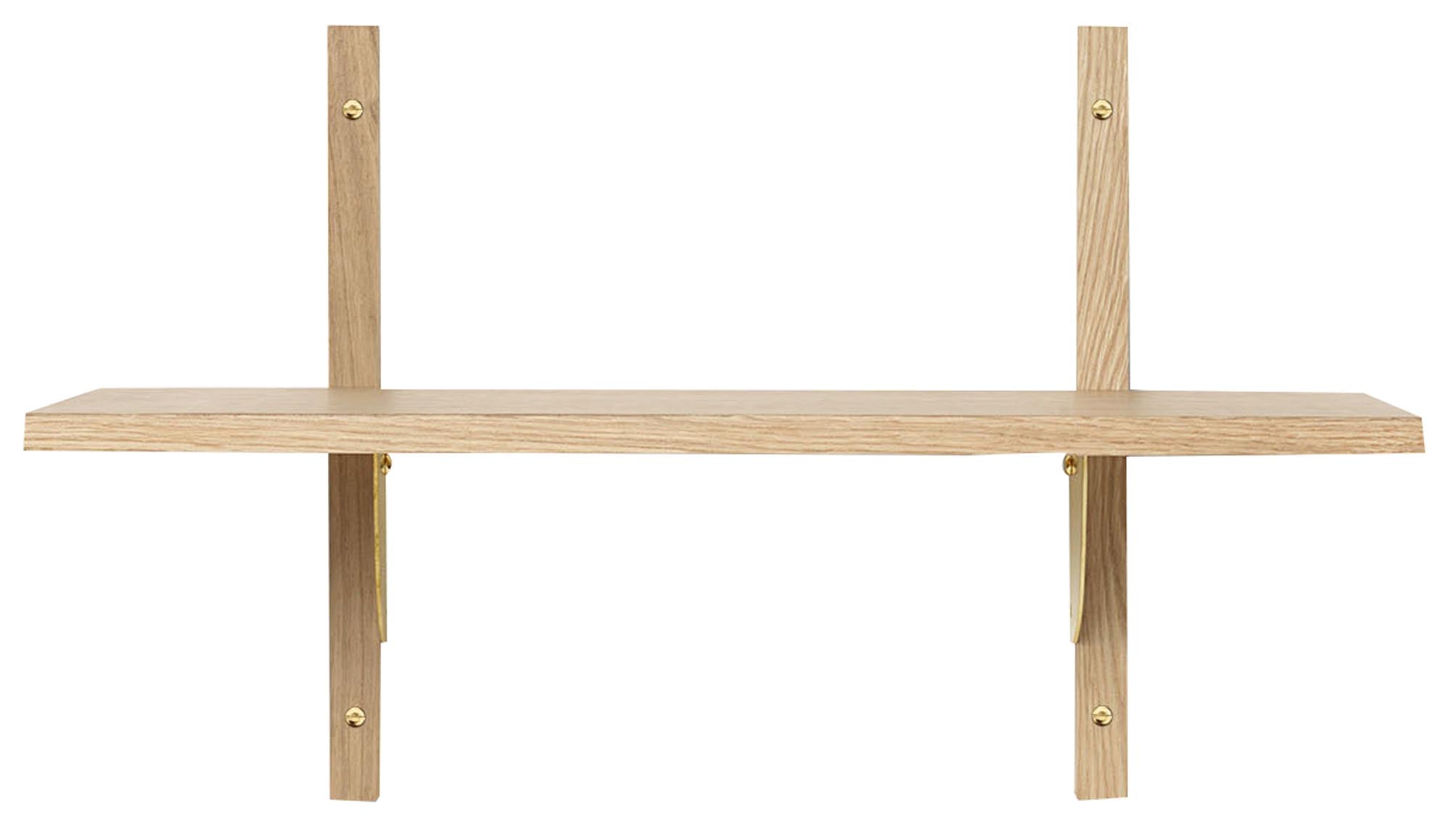 Elegantes Sector Regal von Ferm Living: Holzdesign mit Messingakzenten.
