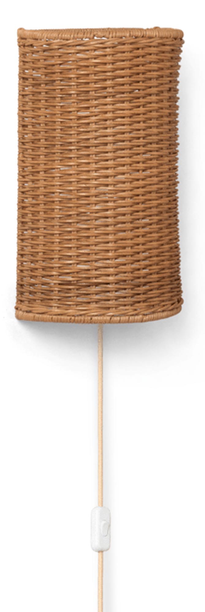 Stilvoller Dou Wandlampenschirm aus Rattan von Ferm Living.