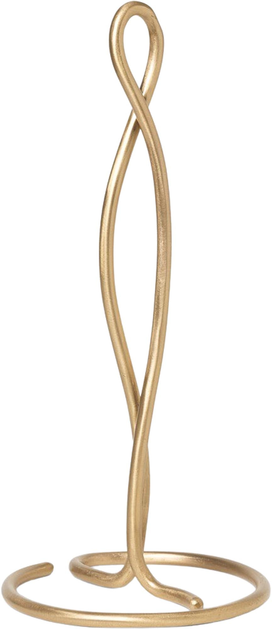 Entdecken Sie den Curvature Papierrollenhalter von Ferm Living – handgeformte Eleganz aus Massivmessing, ideal für Ihre Küche. Funktional und skulptural!