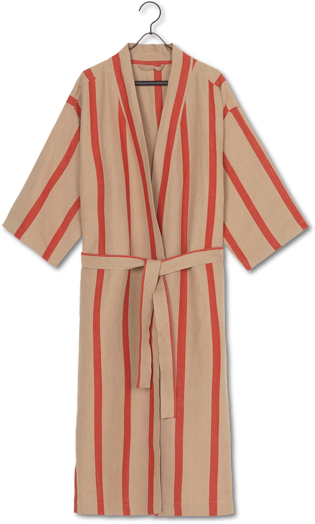 Entdecken Sie den eleganten Field Bademantel von Ferm Living, aus 50% Leinen und 50% Baumwolle, ideal für Komfort und Stil zu Hause oder am Pool.