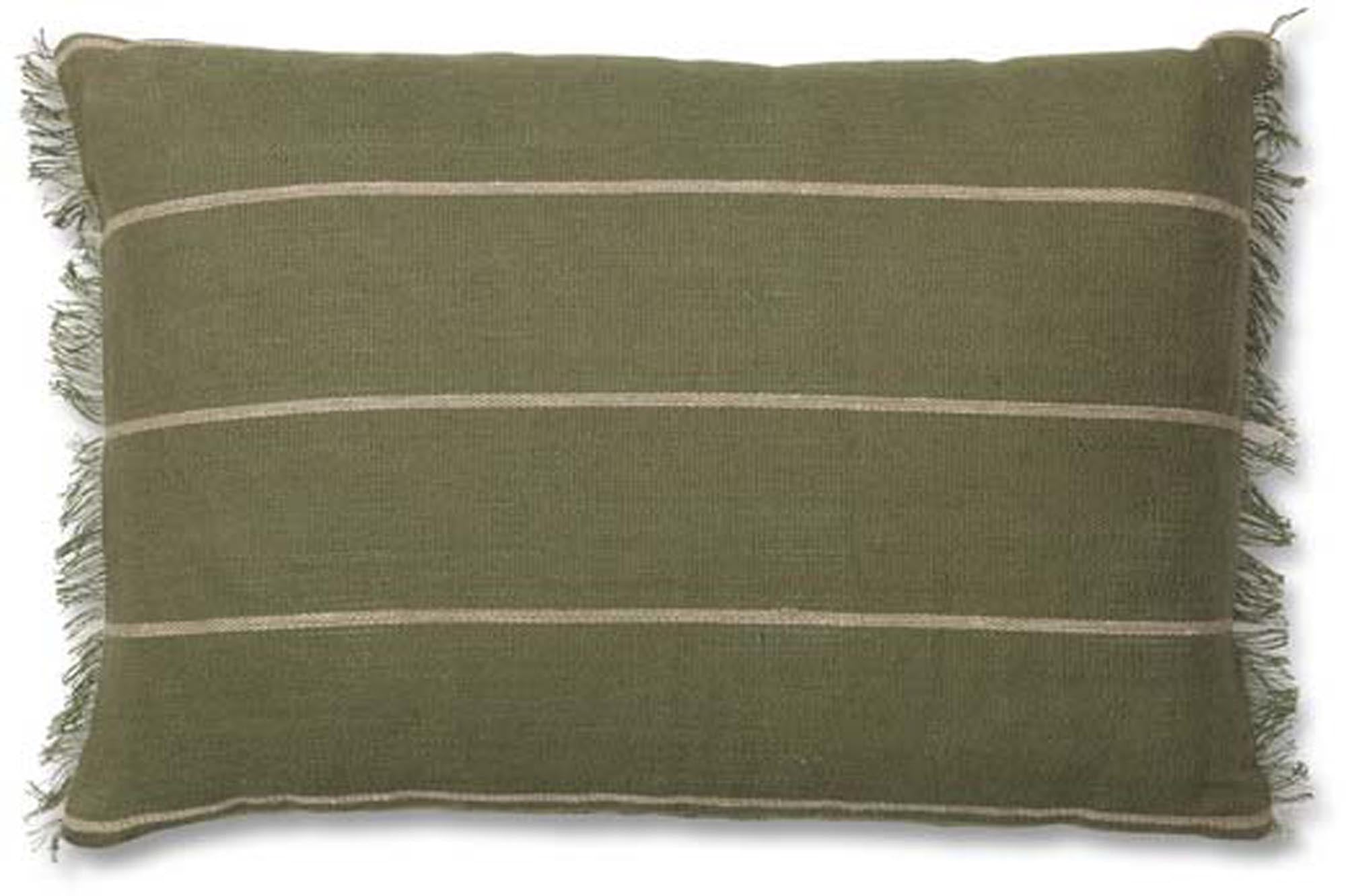 Ruhiges Design: Rechteckiges Calm Kissen von Ferm Living.