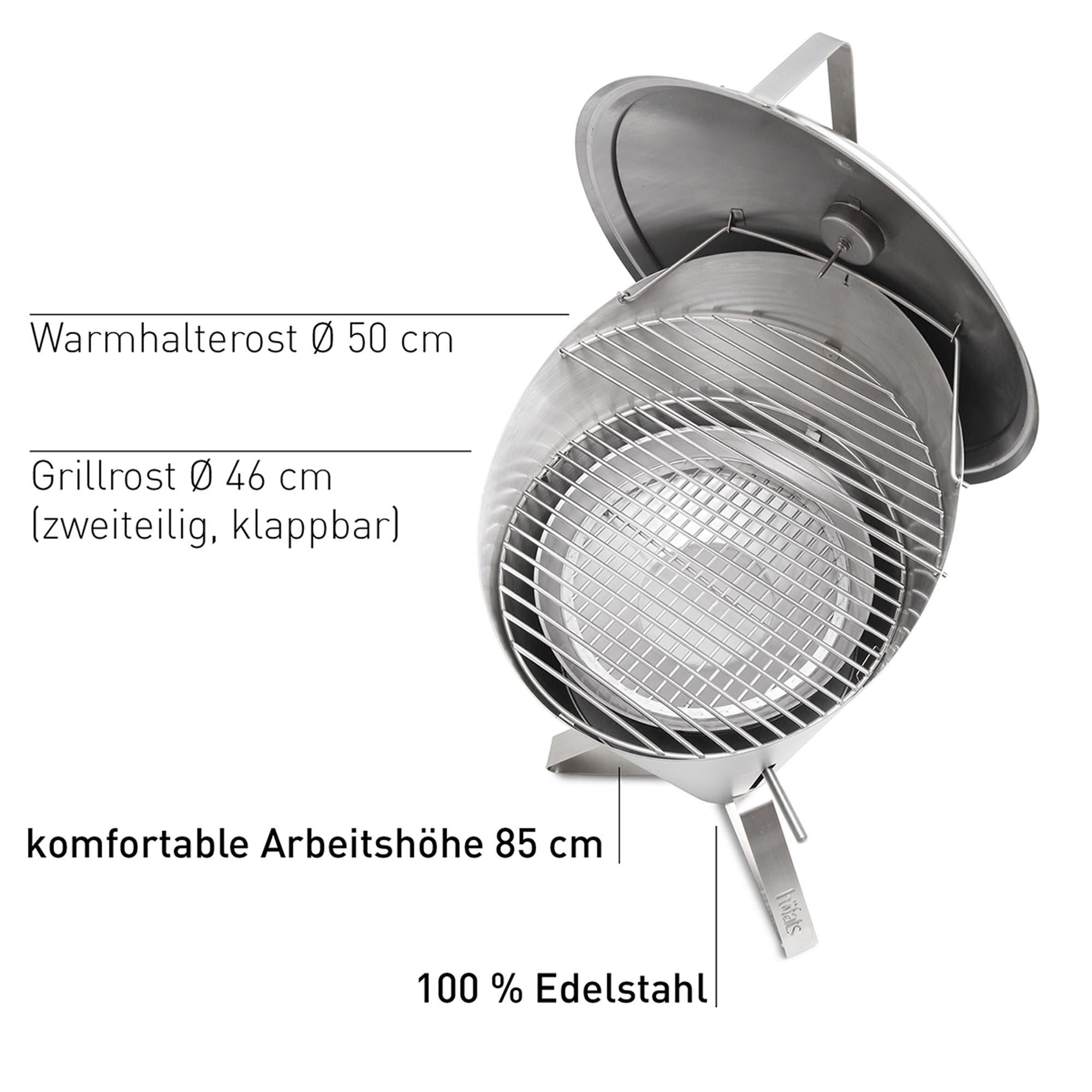 Erleben Sie den CONE Kohlegrill von Höfats – ideal für unvergessliche Grillpartys und entspannte Abende im Freien mit optimaler Hitzeverteilung.