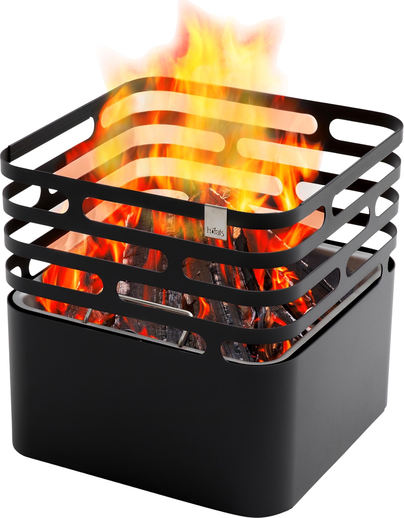 Entdecke den CUBE Feuerkorb in Schwarz von Höfats – sicher, vielseitig und elegant. Ideal für stimmungsvolle Abende im Freien!