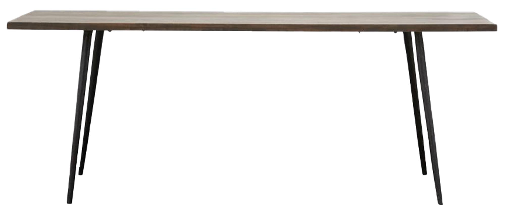 Entdecken Sie den Esstisch Club von House Doctor: rustikales Mangoholz trifft auf modernes Eisen. Ideal für jeden Einrichtungsstil!