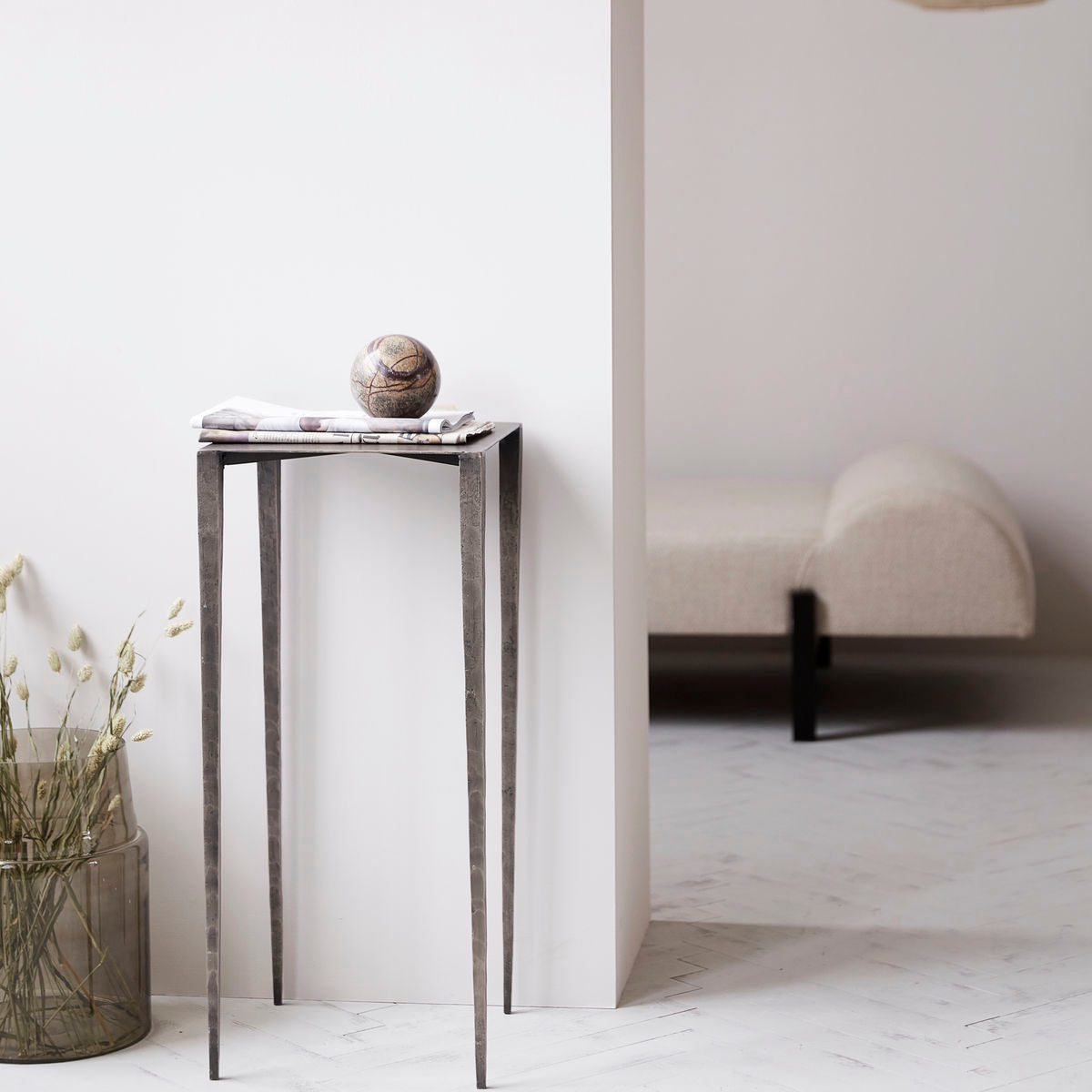Beistelltisch, Ranchi, Nickel - KAQTU Design