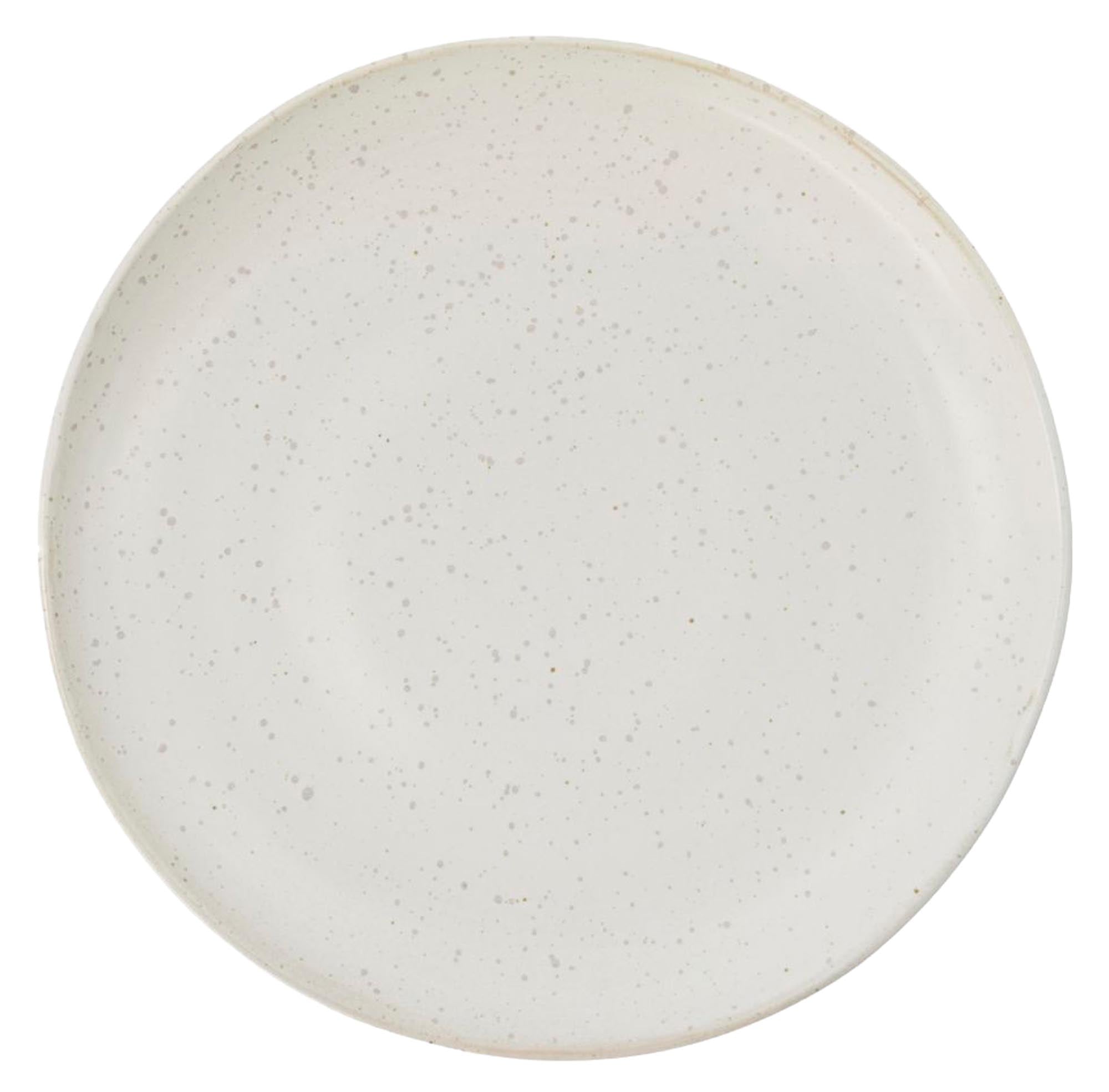 Entdecke den stilvollen Porzellanteller Pion von House Doctor in weiss-grauer Glasur. Perfekt für jeden Anlass und kombinierbar mit der Pion-Kollektion.