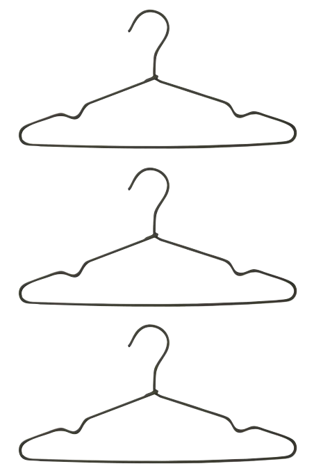 Kleiderbügel, Wire in Dunkelgrau präsentiert im Onlineshop von KAQTU Design AG. Kleiderbügel ist von House Doctor