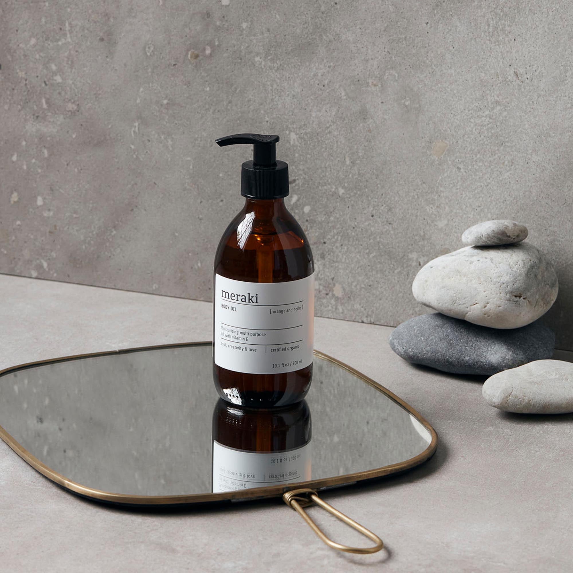Meraki Body Oil: Erfrischende Pflege mit Orange und Kräutern.
