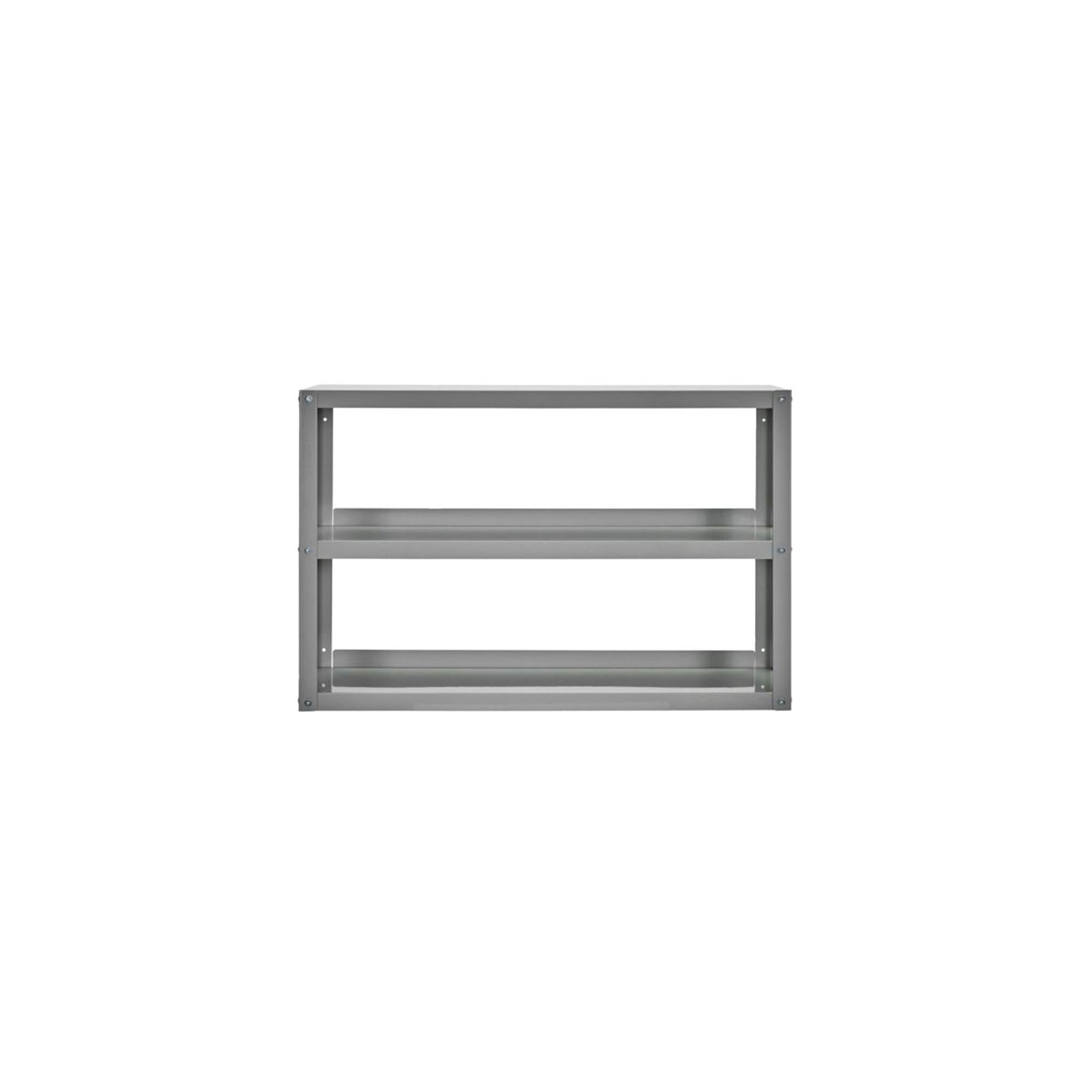 Hellgraues Regal von House Doctor: Zeitlose Eleganz, 6 Böden, Stahl, minimalistisches Design, vielseitig und funktional.