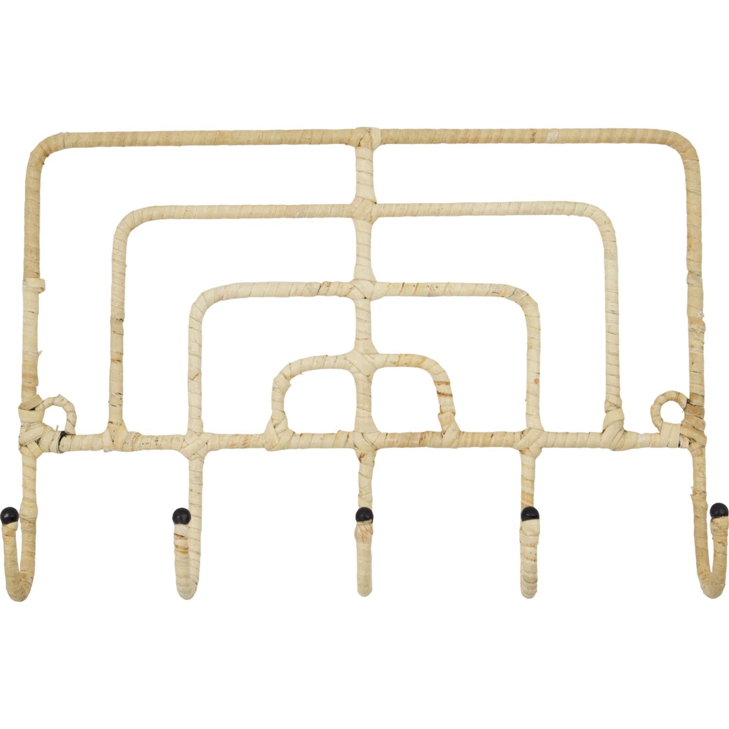 Stilvoller Haken HDRoom: Handgefertigt, robust, aus Eisen und Zuckerrohr. Ideal für Flur, Bad, Schlafzimmer. Nachhaltig und elegant.