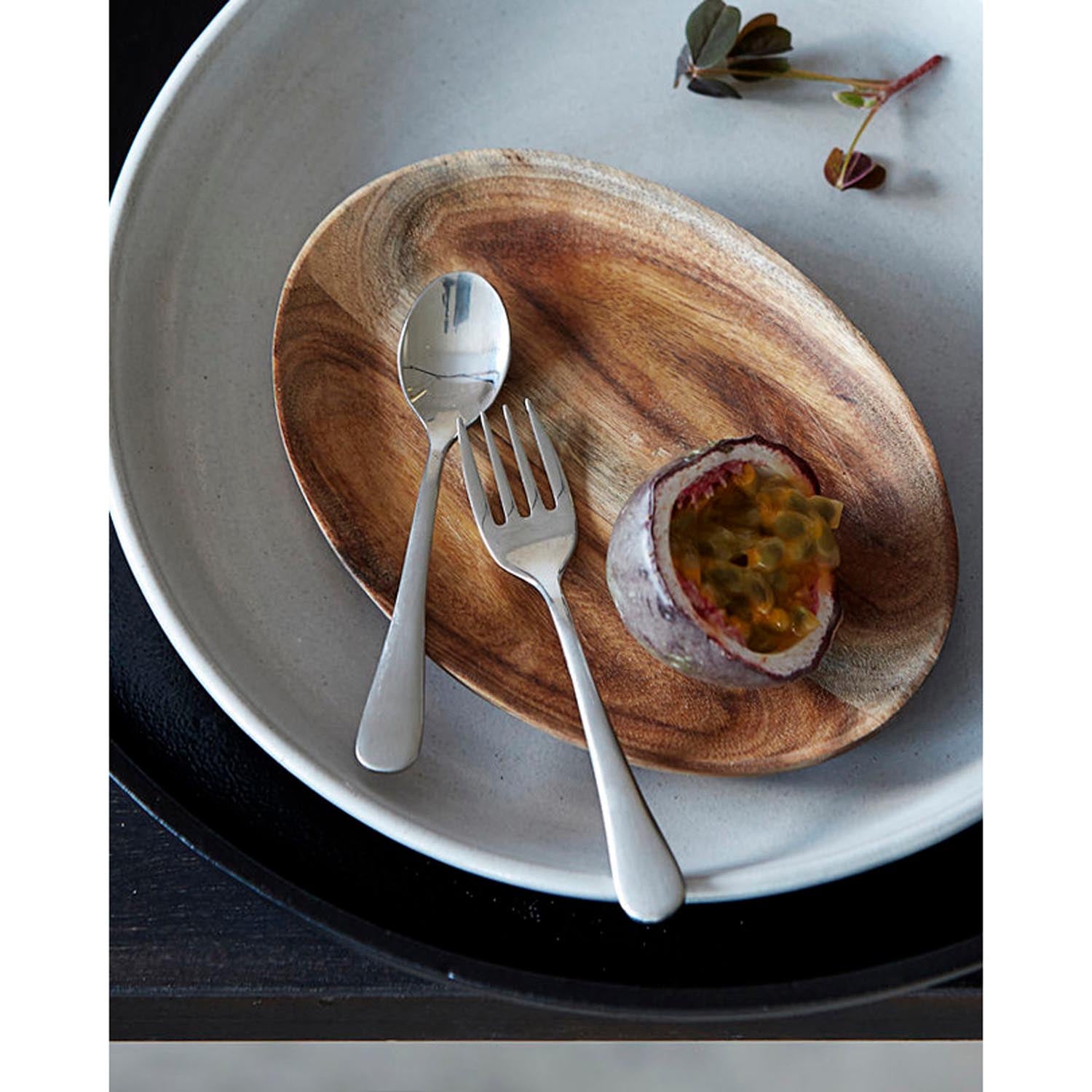 Elegante Kuchengabel von House Doctor mit stilvollem Silber-Finish, ideal für Desserts und Kuchen, hochwertig und modern designt.