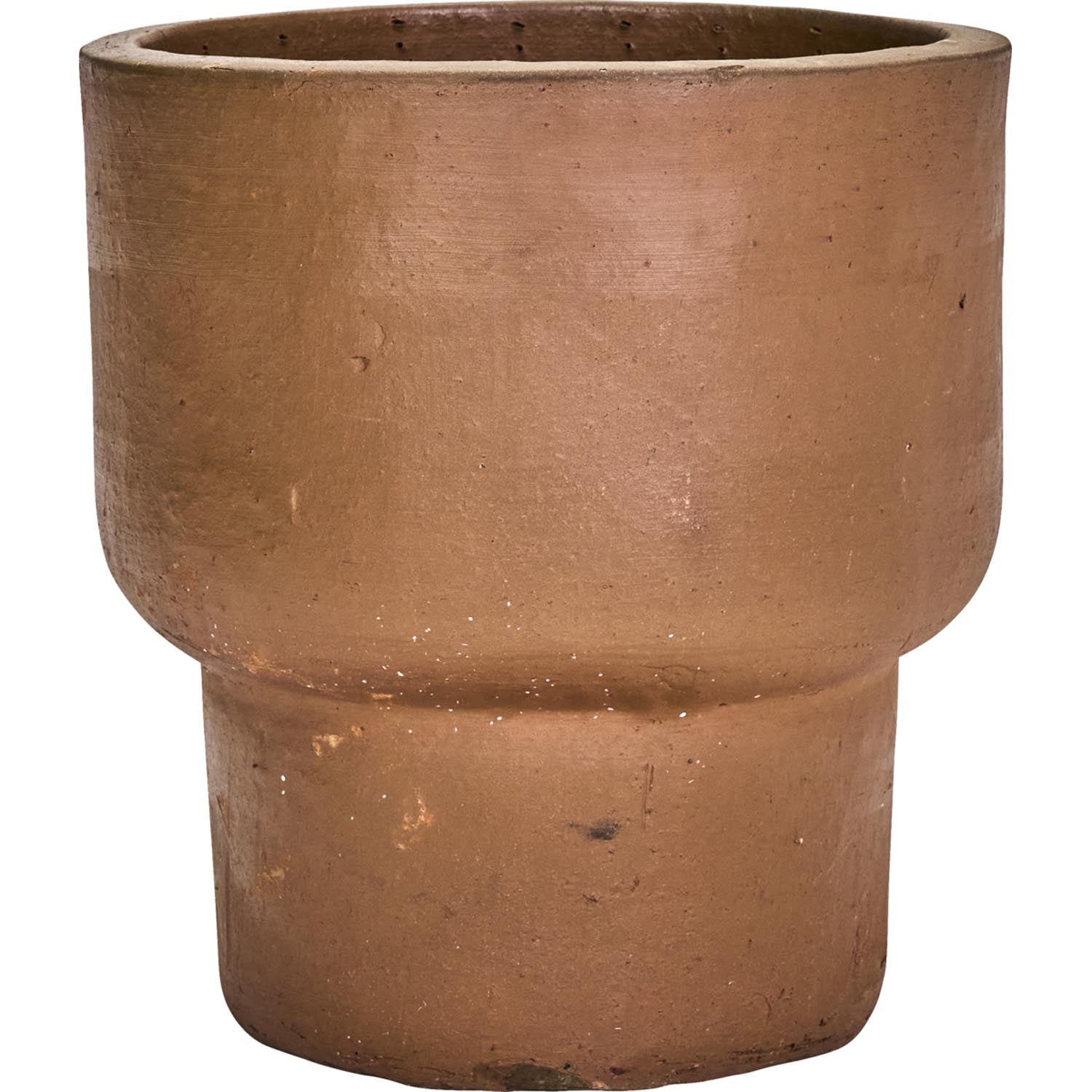 Eleganter Blumentopf in antikem Braun von HDTerra, perfekt für die Gestaltung von Außenbereichen und zur Aufwertung Ihrer Pflanzen.