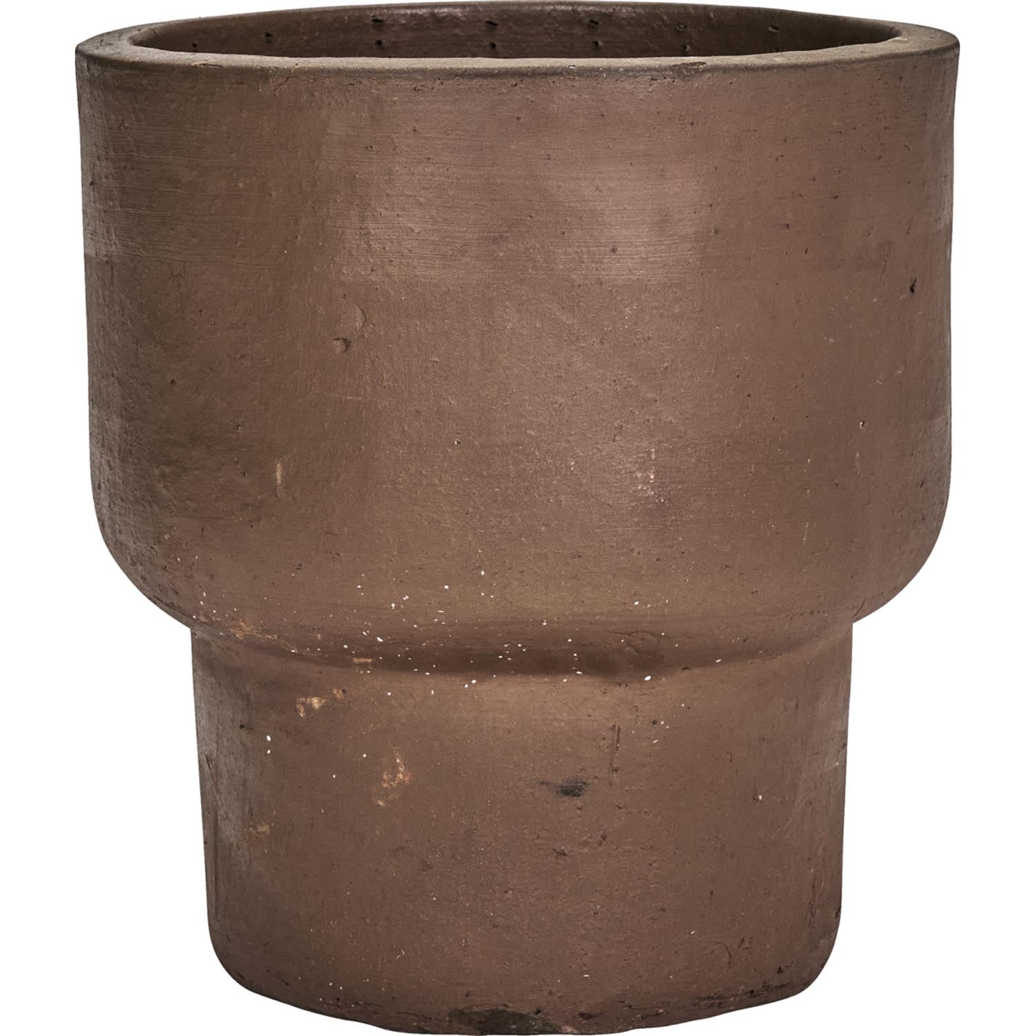 Eleganter Blumentopf in antikem Braun von HDTerra, perfekt für den Außenbereich und zur stilvollen Präsentation Ihrer Pflanzen.