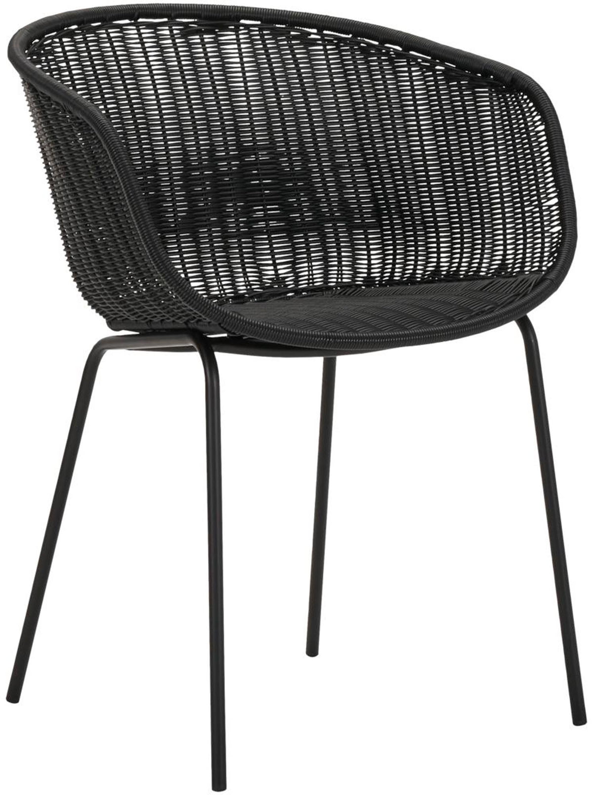 Sessel, Hapur in Schwarz präsentiert im Onlineshop von KAQTU Design AG. Stuhl mit Armlehne ist von House Doctor