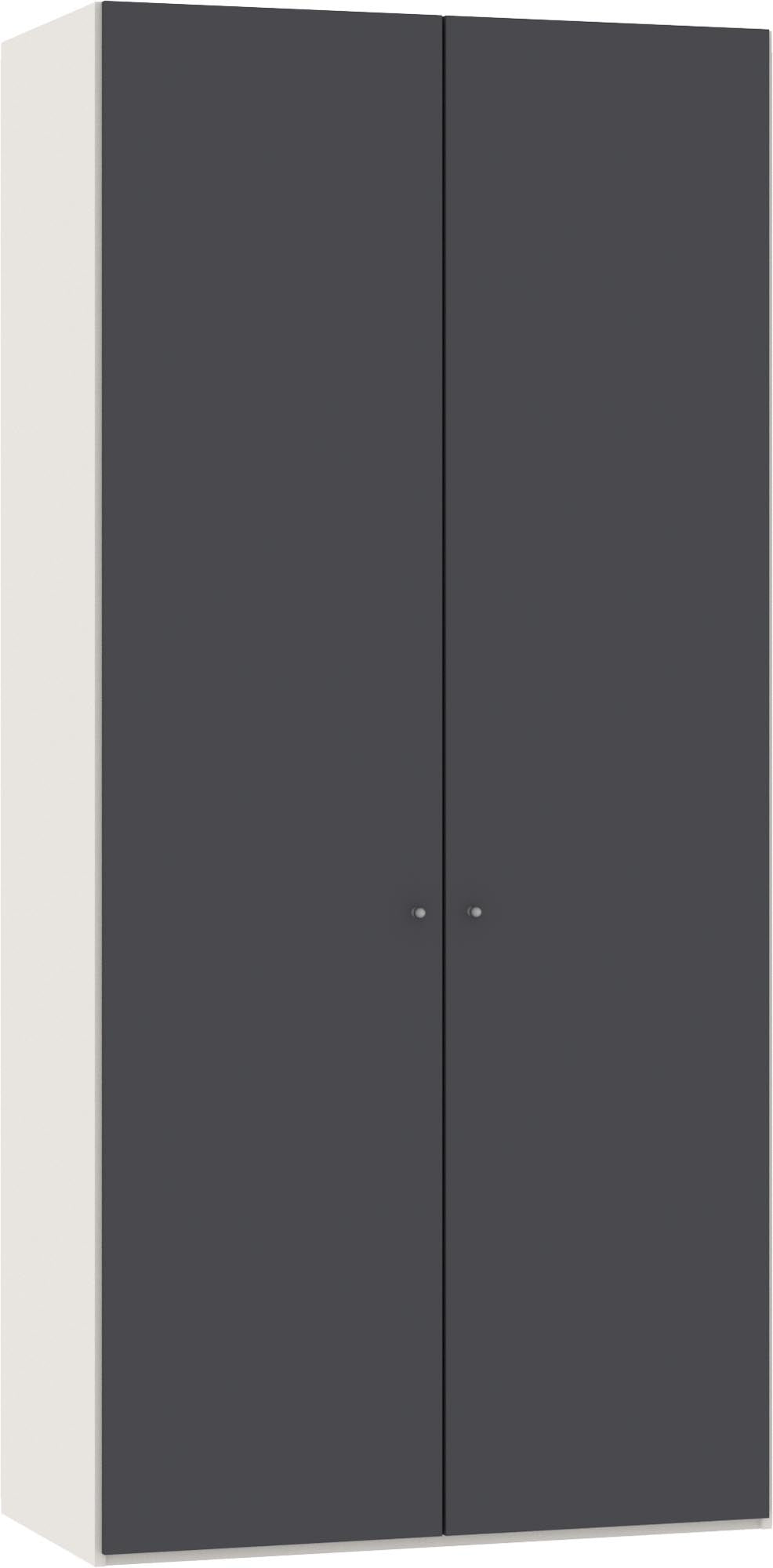 Eleganter Jutzler Schrank, 2 Türen, anthrazit, für modernes Wohnen.