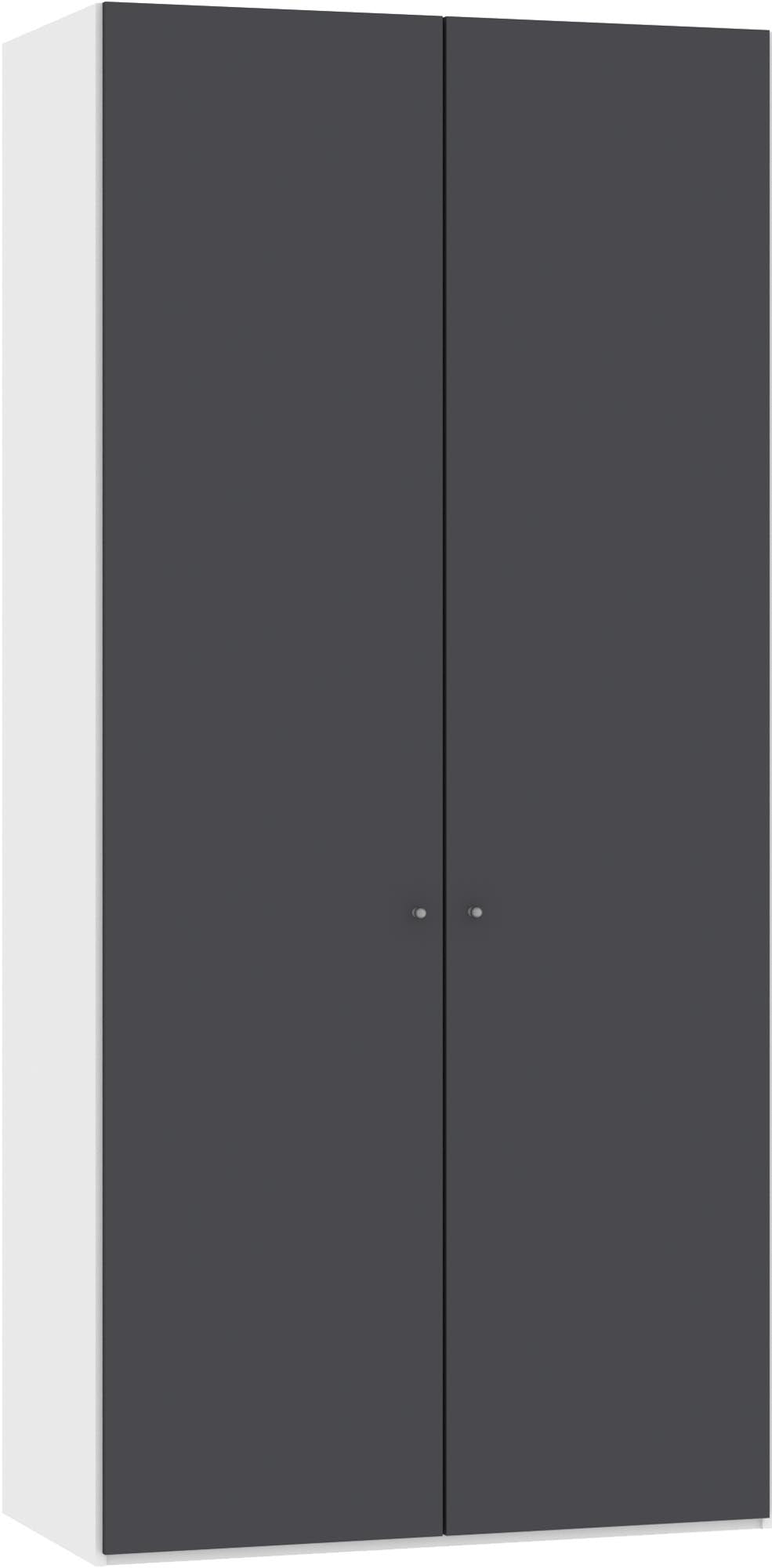 Stylischer 2-türiger Drehtürenschrank in Anthrazit von Jutzler, vereint modernes Design mit hoher Funktionalität und vielseitigen Gestaltungsmöglichkeiten.