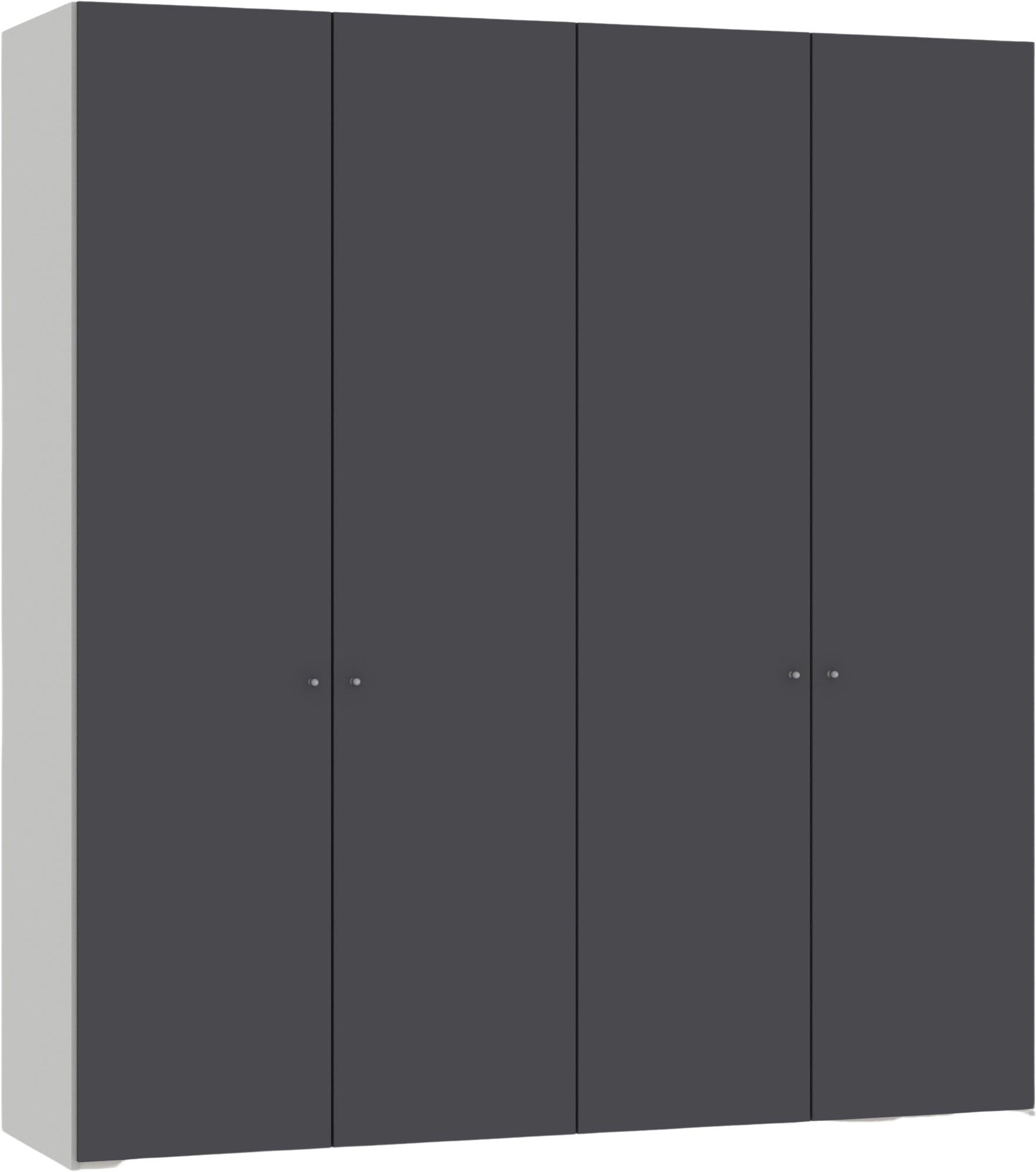 Eleganter 4-türiger Drehtürenschrank in edlem Anthrazit von Jutzler.