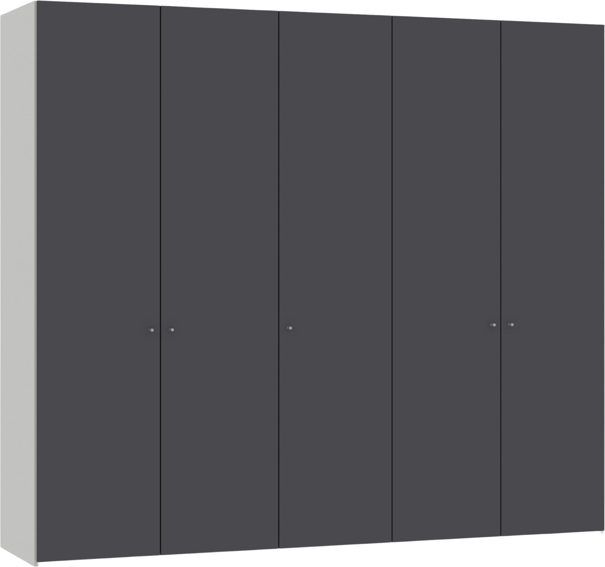 Stilvoller 5-türiger Drehtürenschrank in Anthrazit von Jutzler.