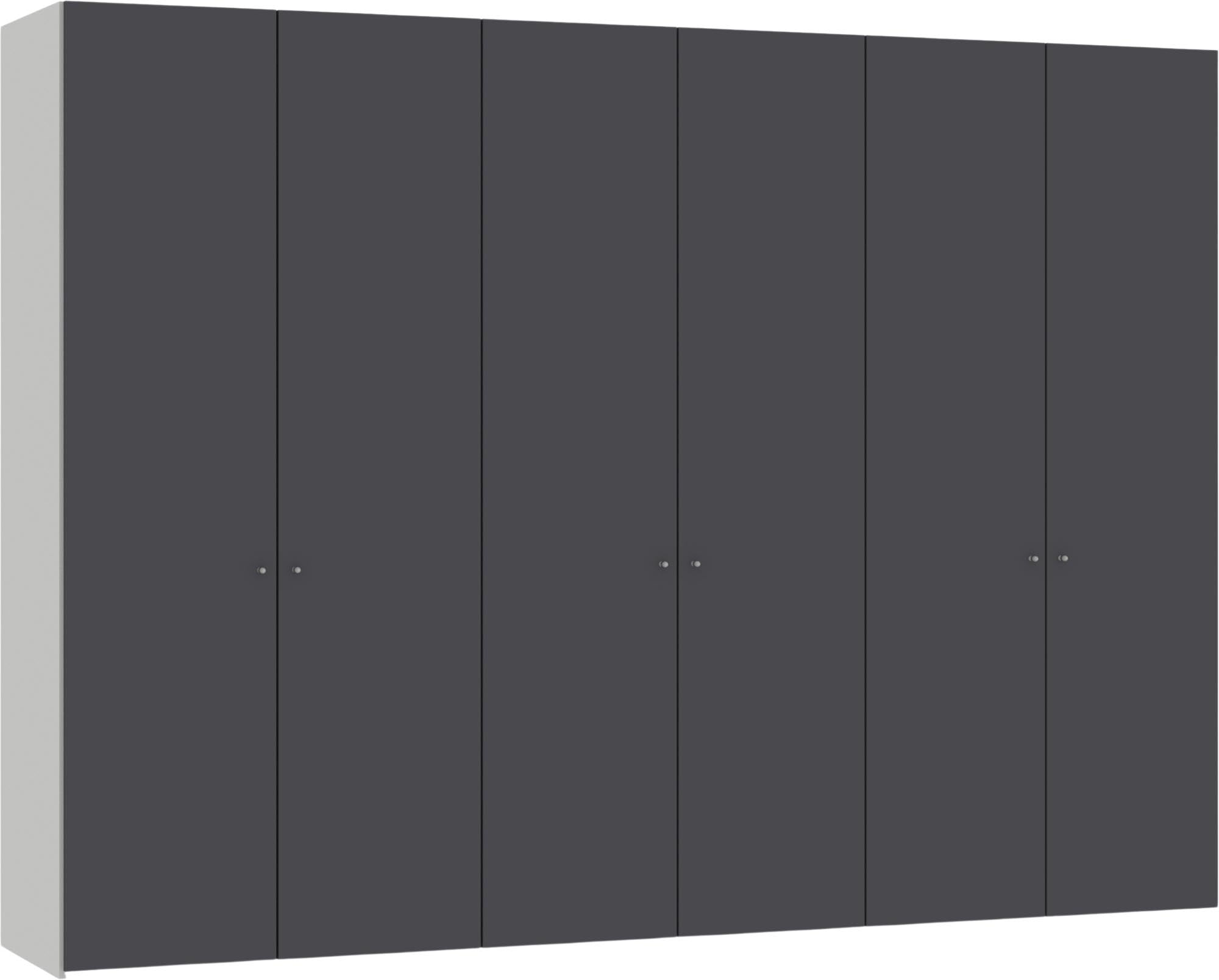 Stilvoller 6-türiger Drehtürenschrank in Anthrazit von Jutzler.