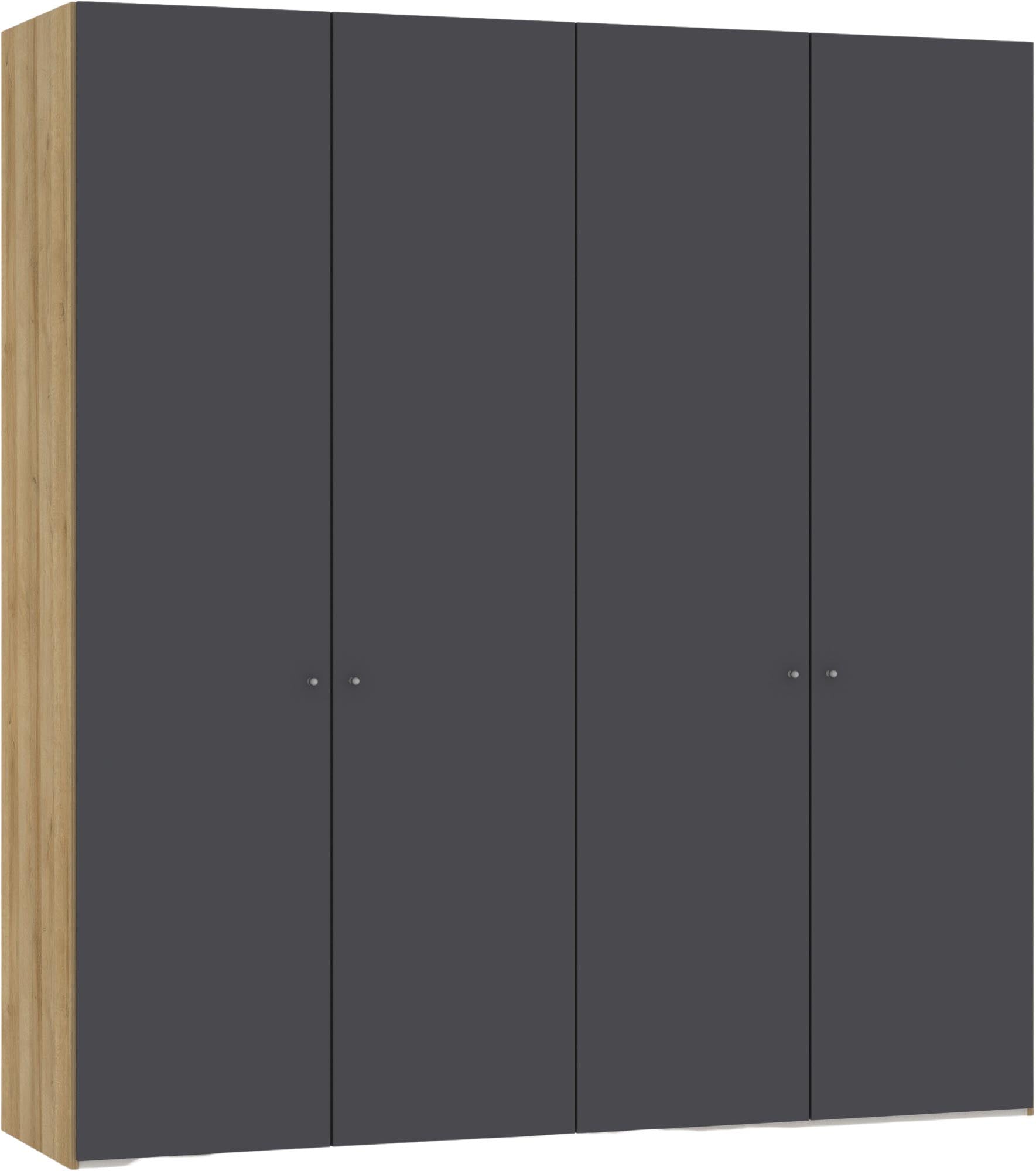 Eleganter Jutzler Drehtürenschrank 4-türig in Anthrazit mit Zubehör.